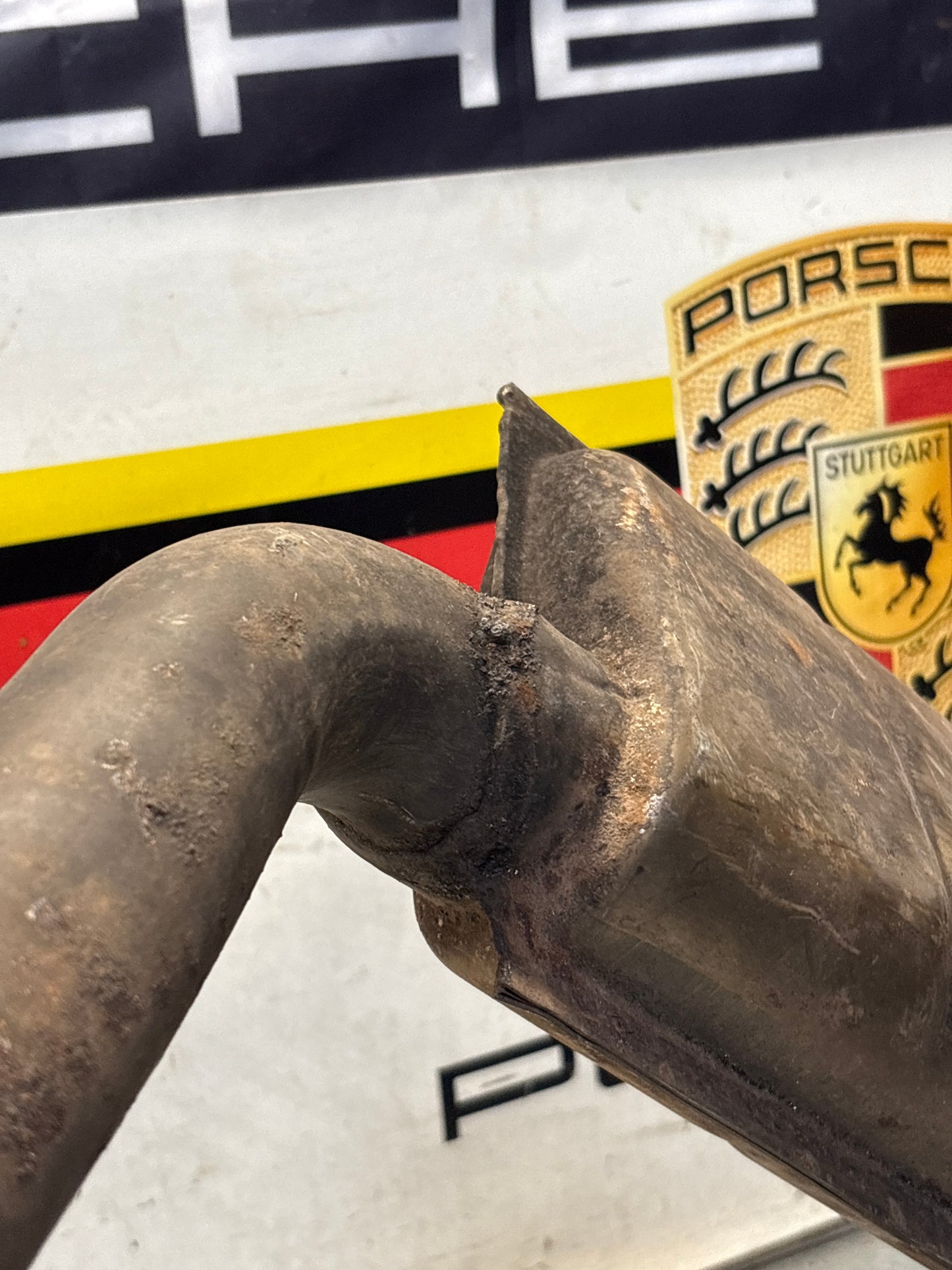 Porsche 928 S4 left middle silencer, used 92811109303