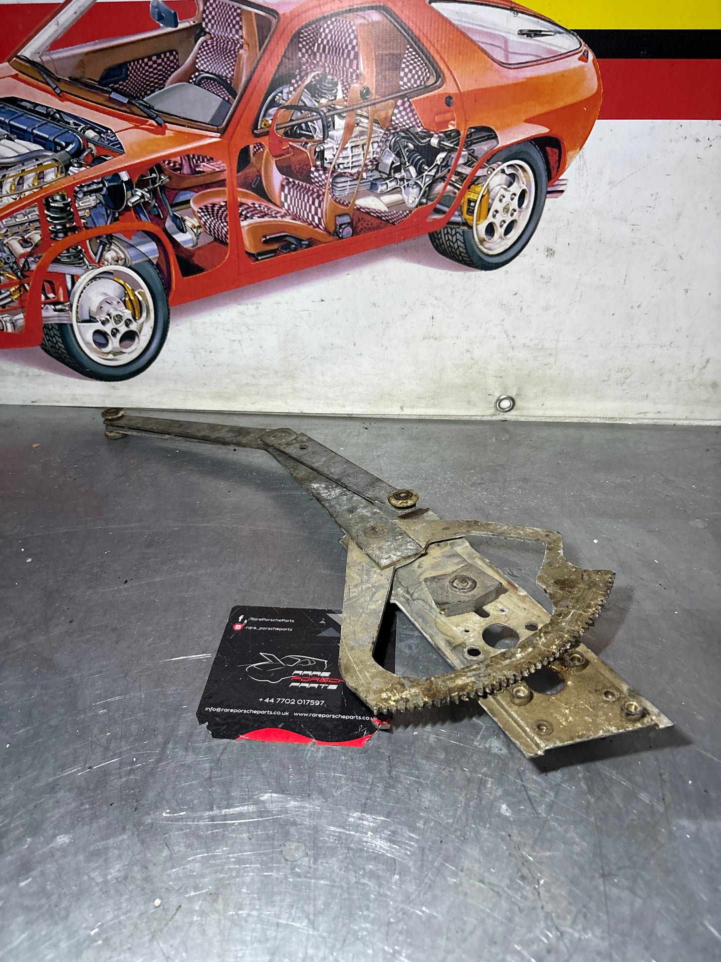 Porsche 911 930 Left window regulator, used 91154200343