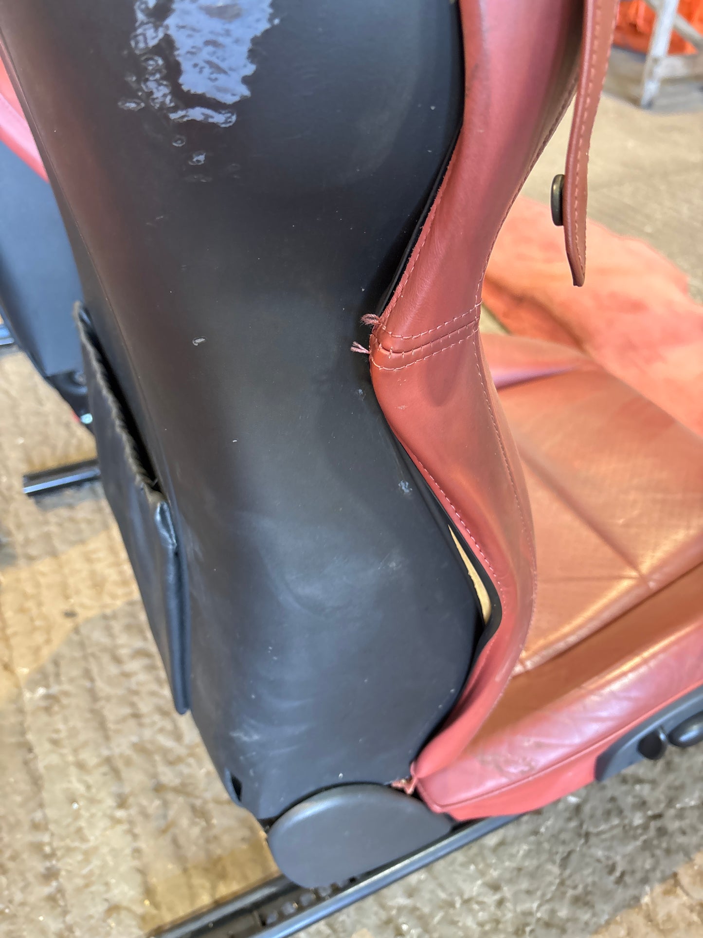 Porsche Boxster 986 complete red interior with Wingback sport seats, used, RHD car