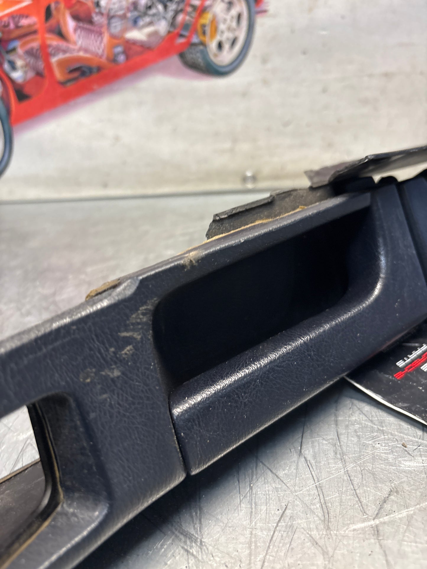 Porsche 928 marine blue door armrest, right, off side, 92855510203, used