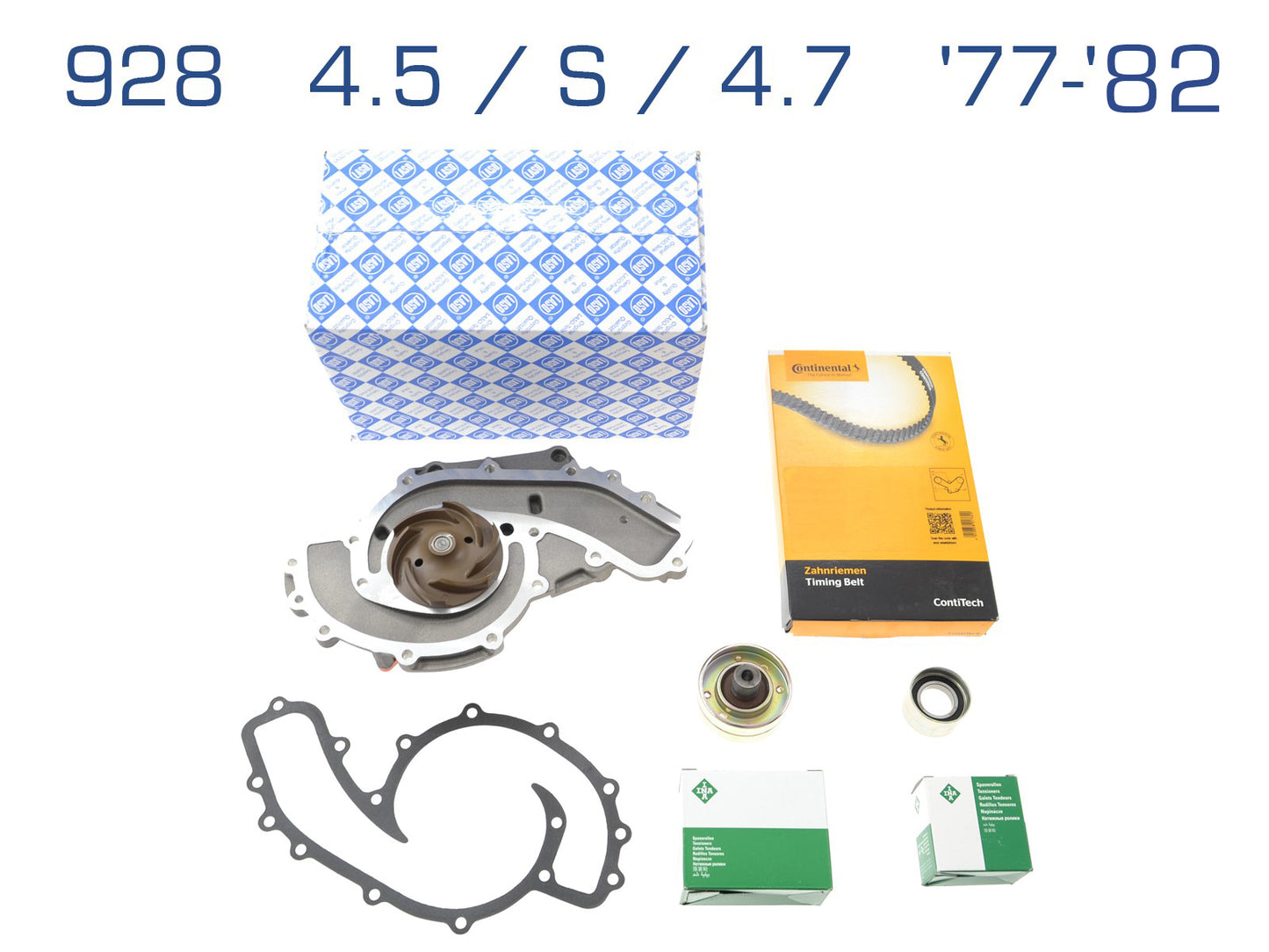 Water pump + timing belt for Porsche 928 4.5 S 4.7 '77-'82