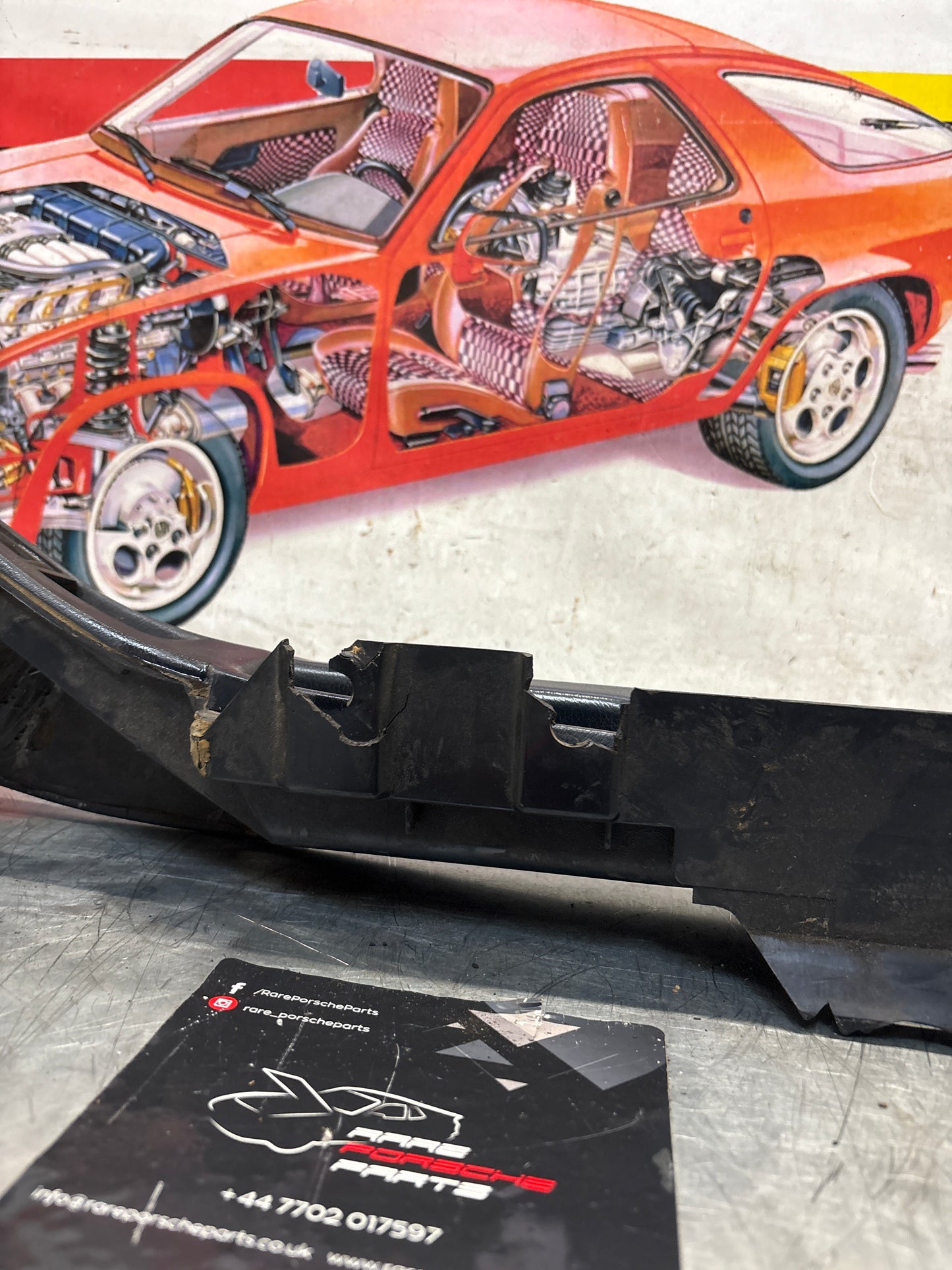 Porsche 928 blue door armrest, left, off side, 92855510103, used