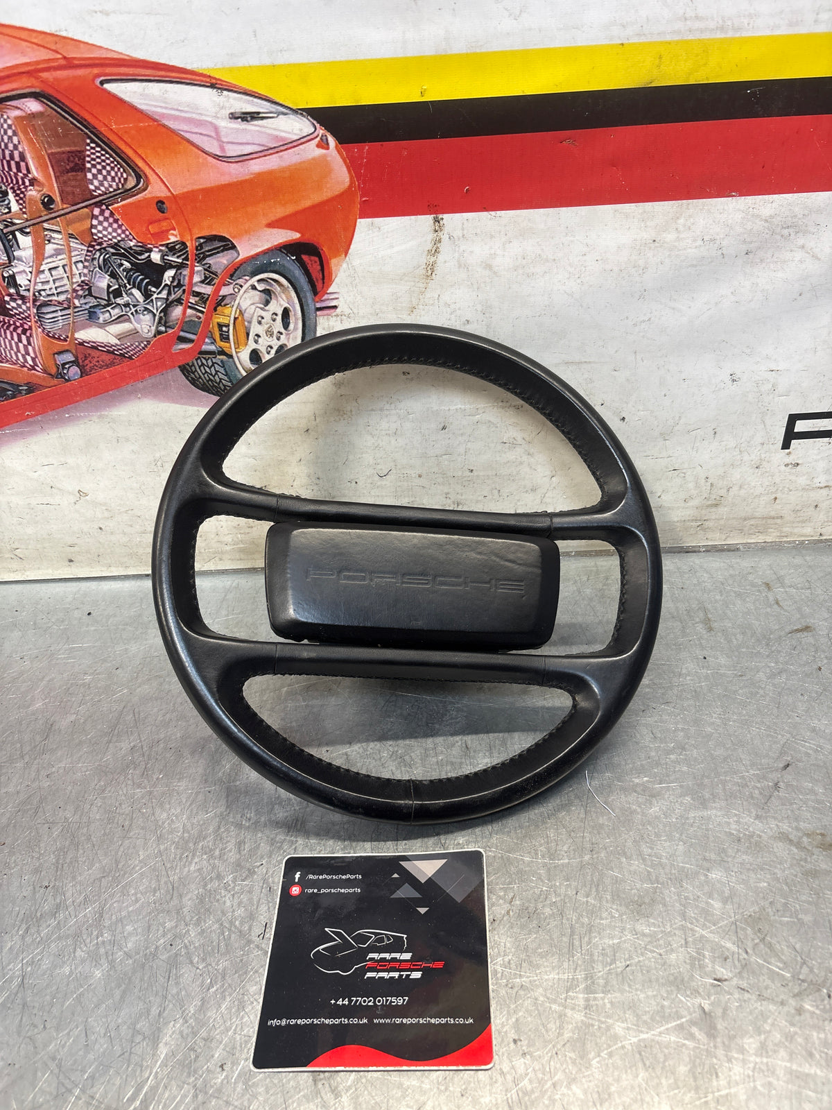 Porsche 944 black steering wheel, used 94434708409