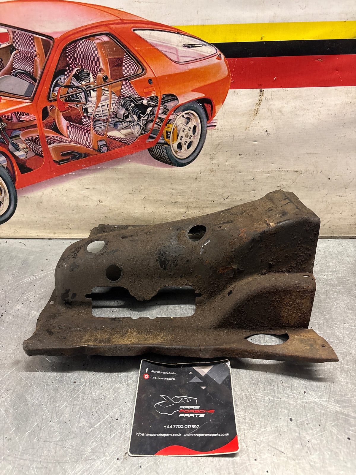 Porsche 914 cylinder cover heat shield, used 022119299A