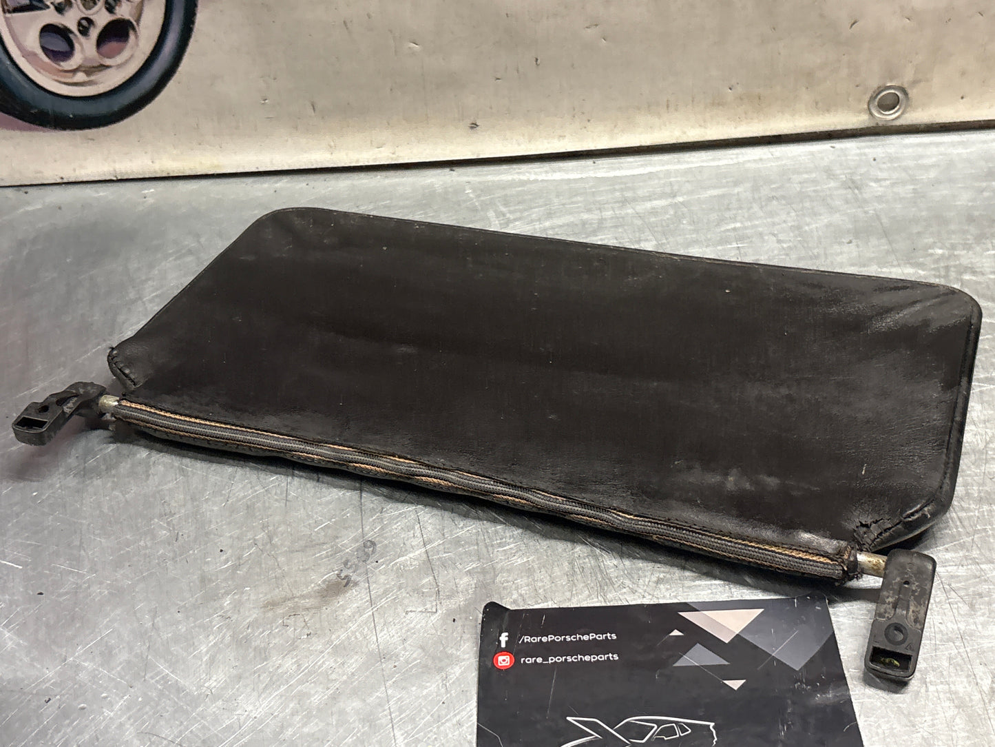 Porsche 928 L+R rear sunvisor, black, used 92873103504
