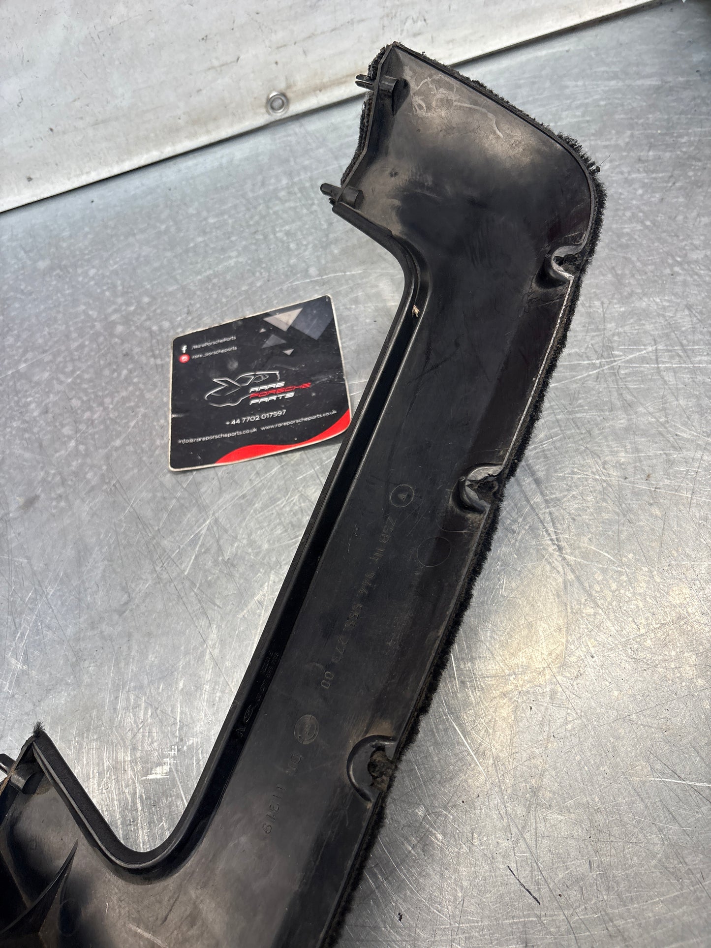 Porsche 944 Front Door Card Carpeted Lower Pocket 94455527300, black, used