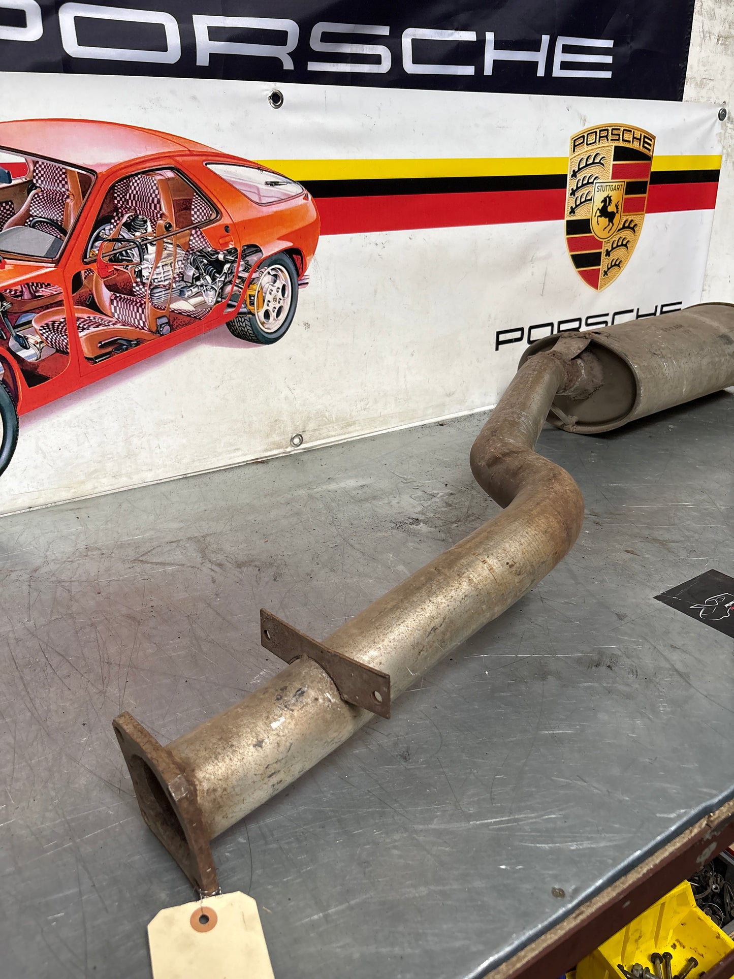Porsche 924 Turbo / Carrera GT exhaust system rear muffler, for spares or repair