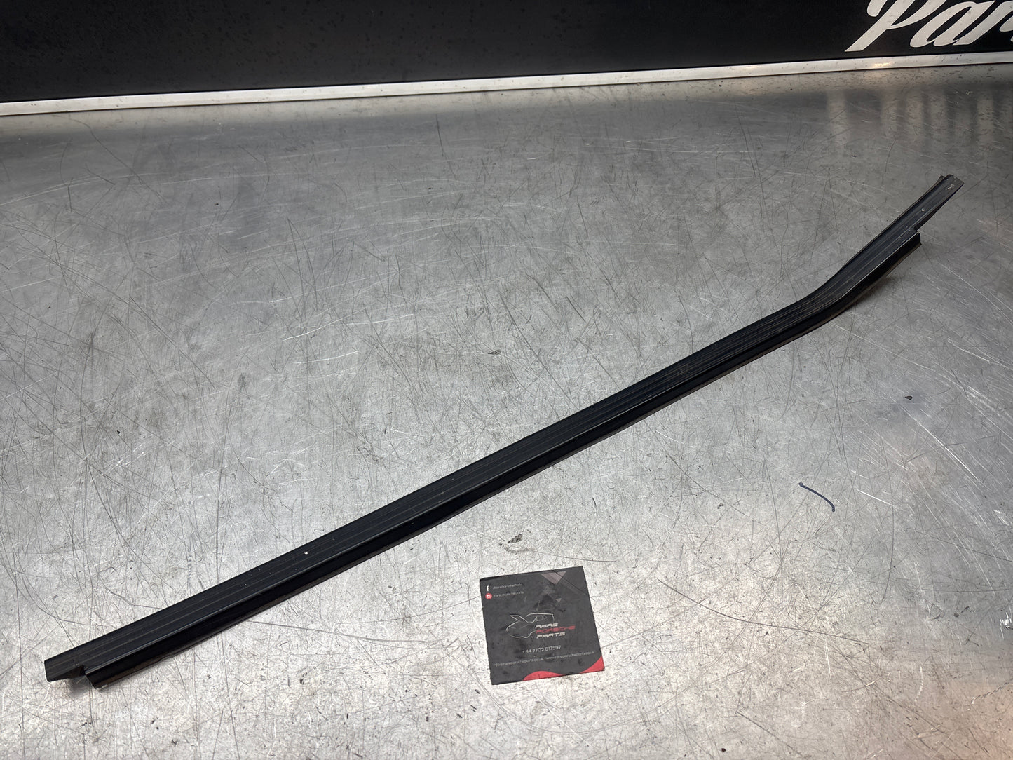 Porsche early 924/944 left sill trim, used 477853657A