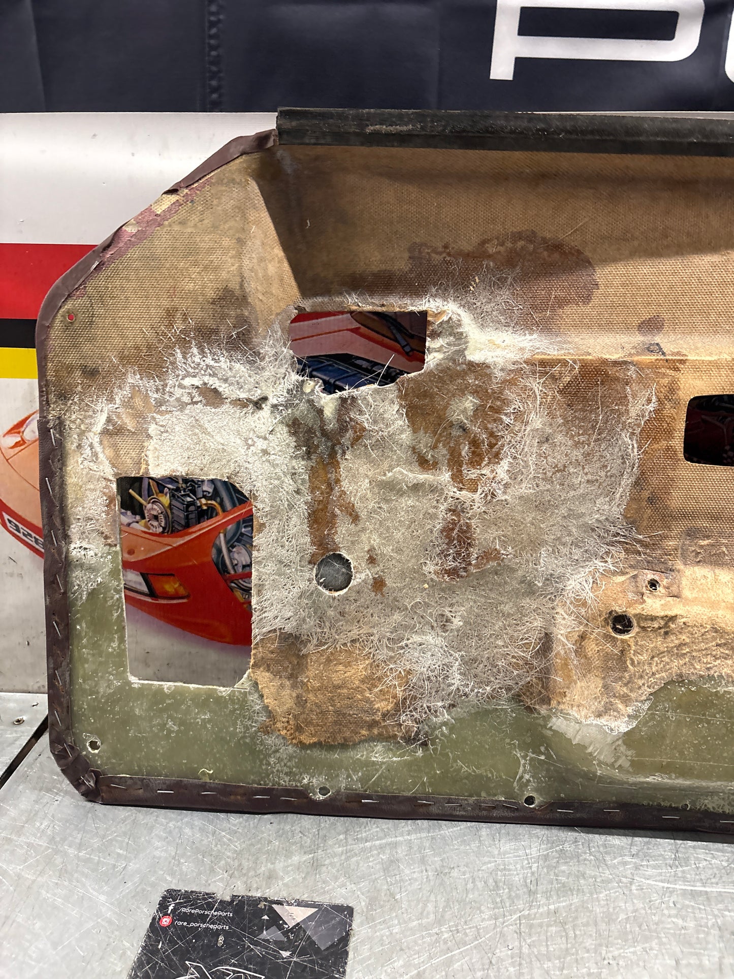 Porsche 944 left burgundy  door card for late cars from 85.5 944555017