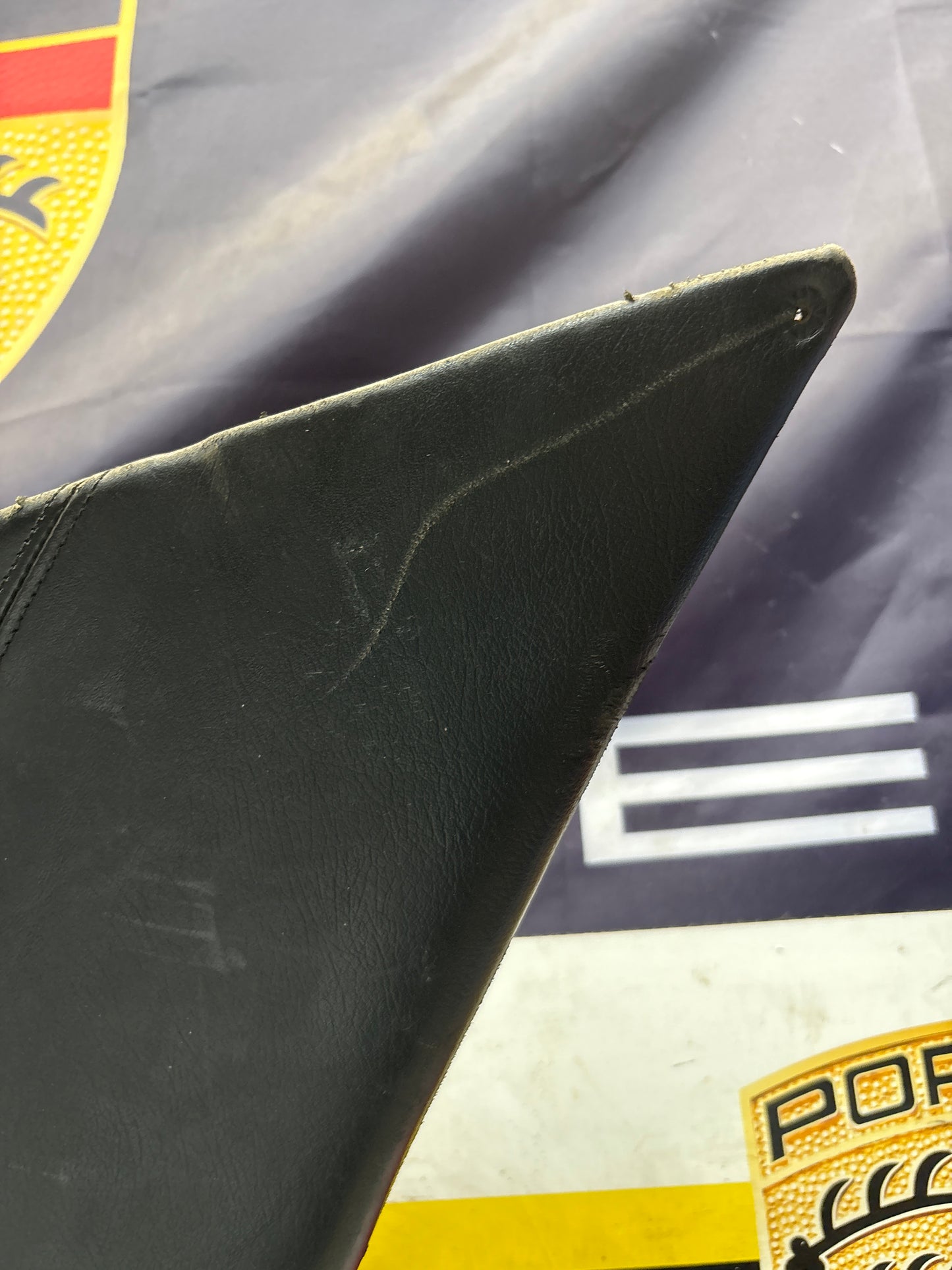 Porsche 928 early left side lower side trim panel, without loudspeaker, black used 92855502102