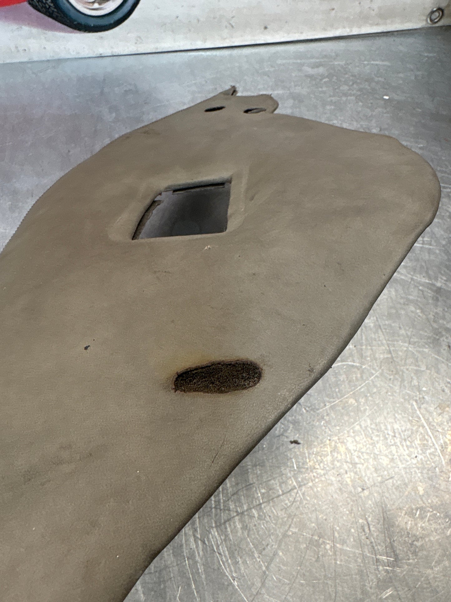 Porsche 928 Rear Seat Side Panel Right, grey, used 92852204204