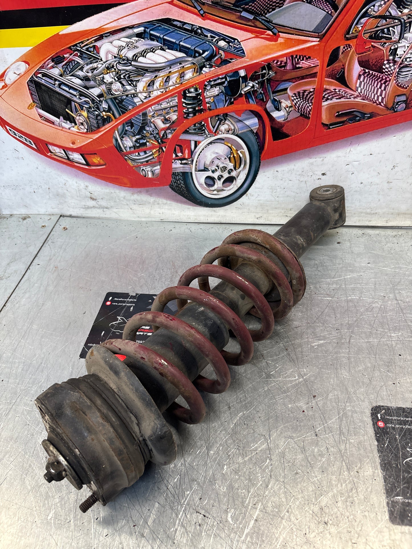 Porsche 928 front shock absorber, used 92834305504