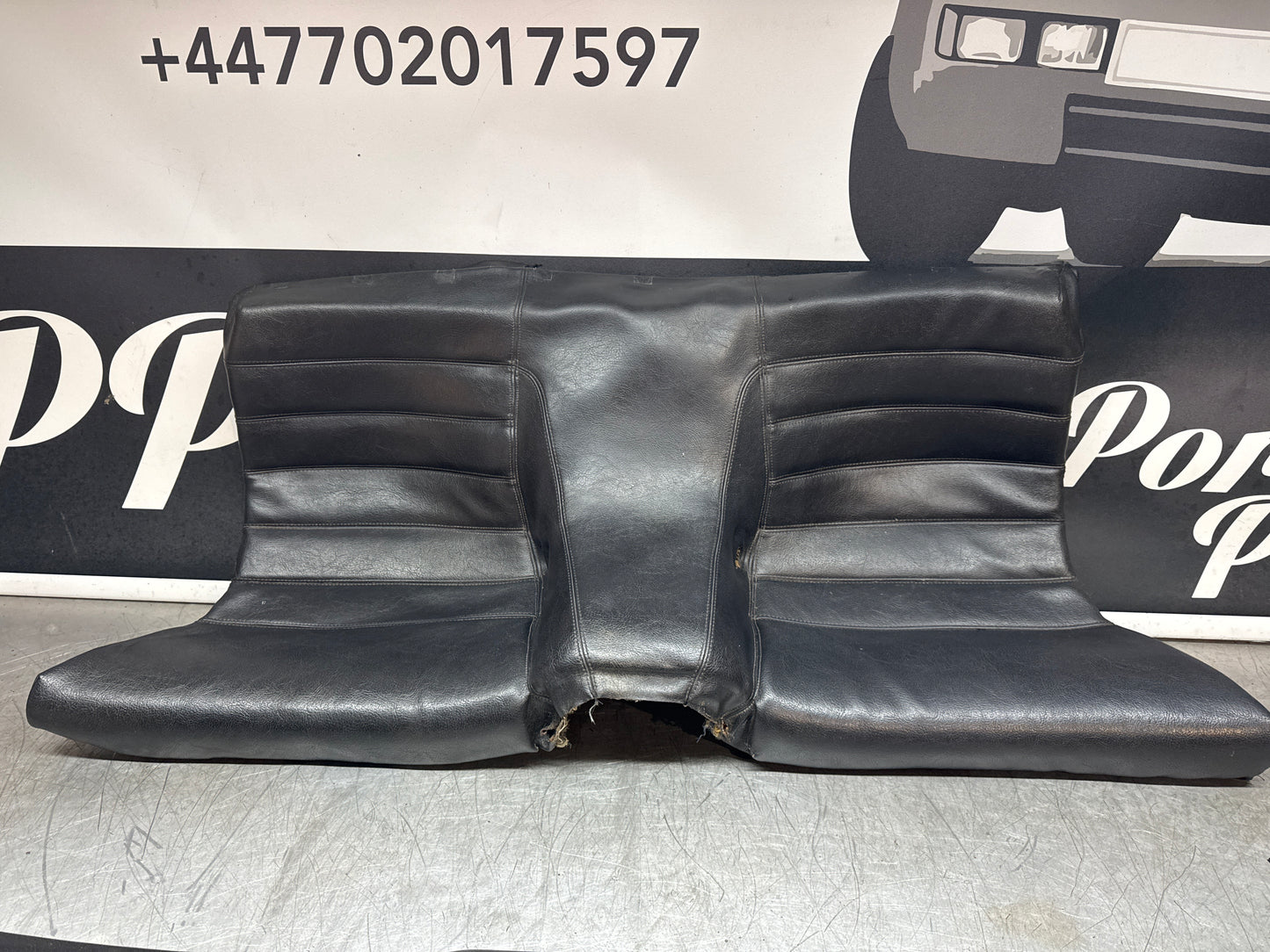 Porsche 924 / 944 Rear seats, Black Leather. Used