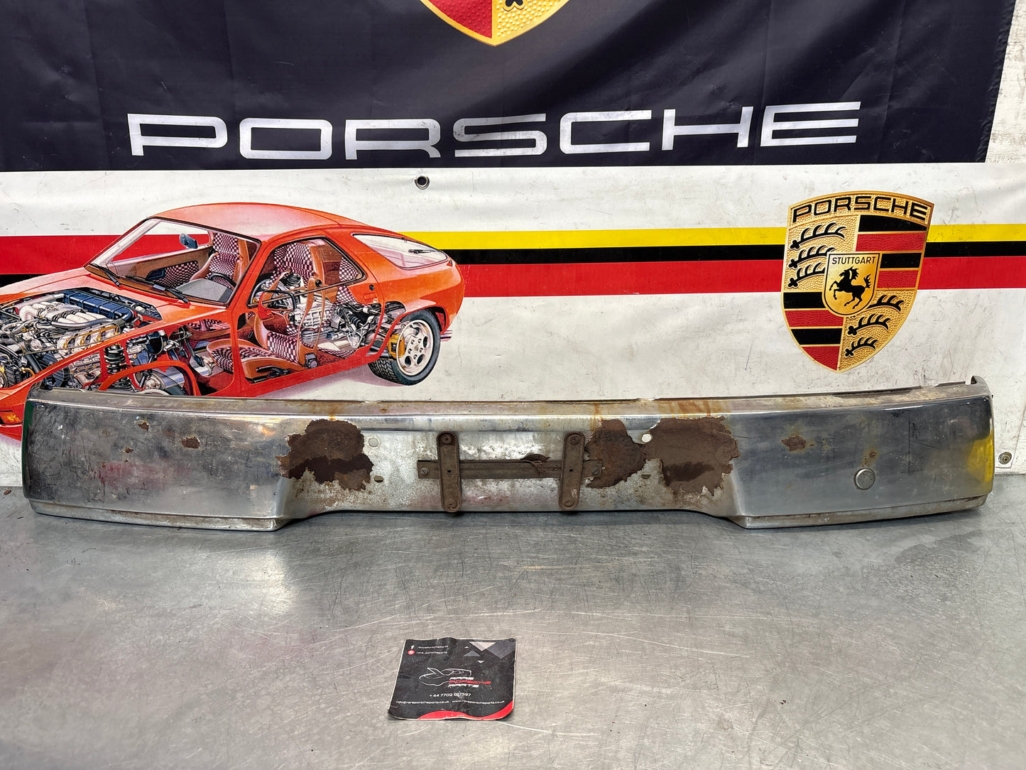 Porsche 914 chrome rear bumper, used 91450501910