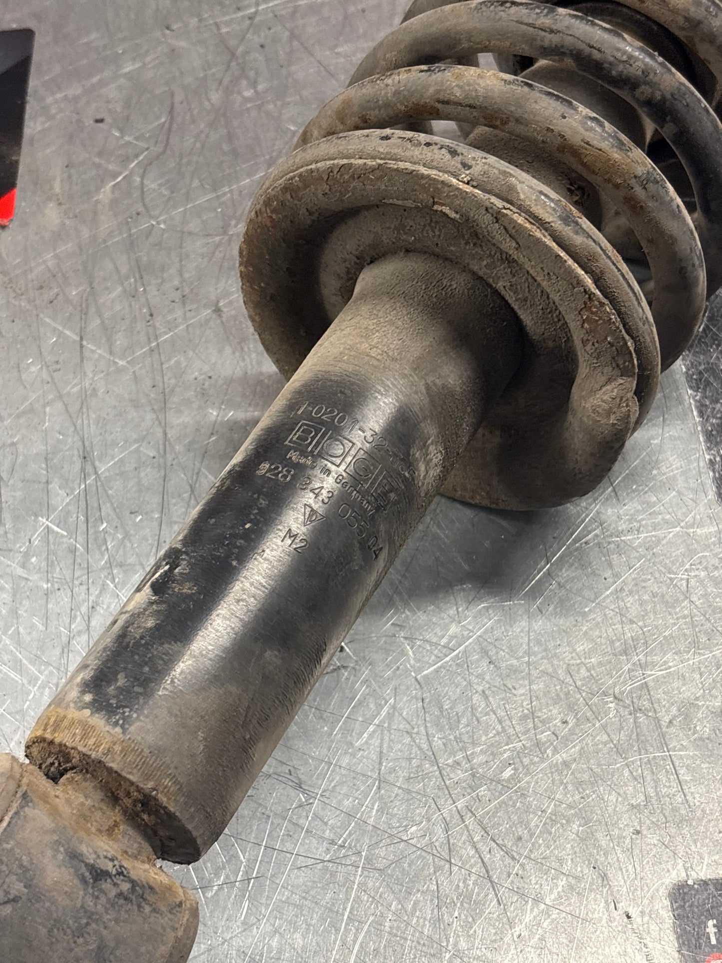 Porsche 928 front shock absorber, used 92834305504