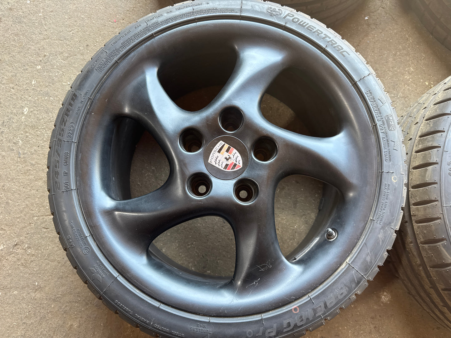 Set of Porsche Turbo Twist Style wheels 5x130 Good unused Tyres