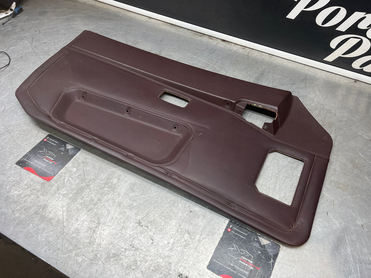 Porsche 944 left burgundy  door card for late cars from 85.5 944555017