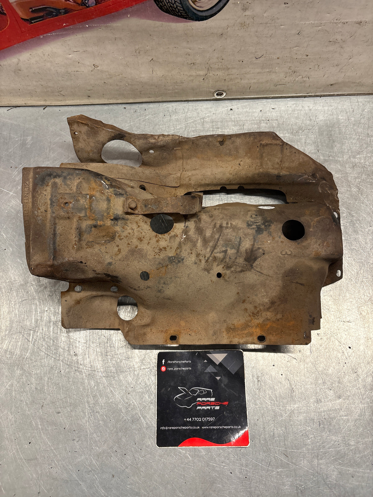 Porsche 914 cylinder cover heat shield, used 022119299A