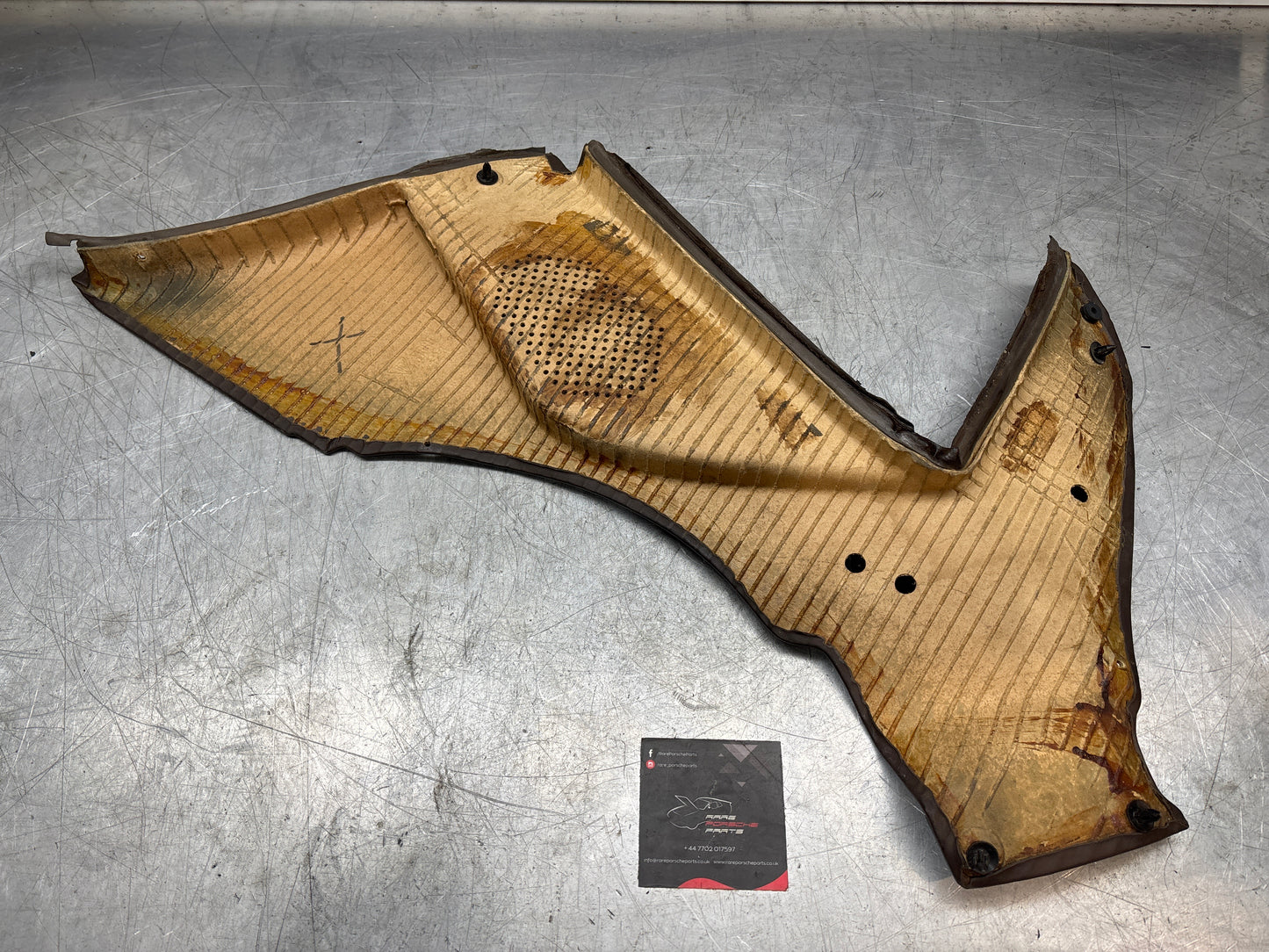 Porsche 944 924 brown left rear interior C Post trim /card . Quarter panel trim used, 94455502101