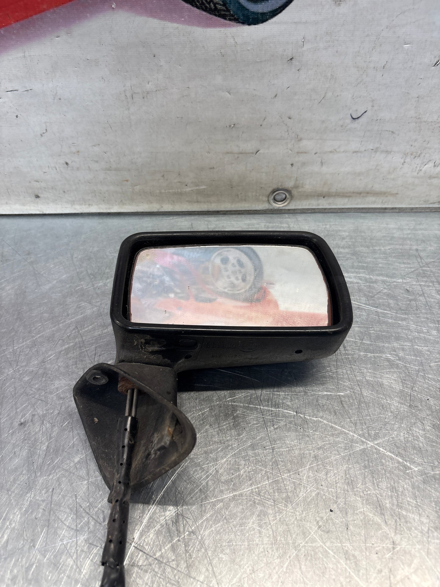 Porsche 924 early right side mirror, for spares or repair