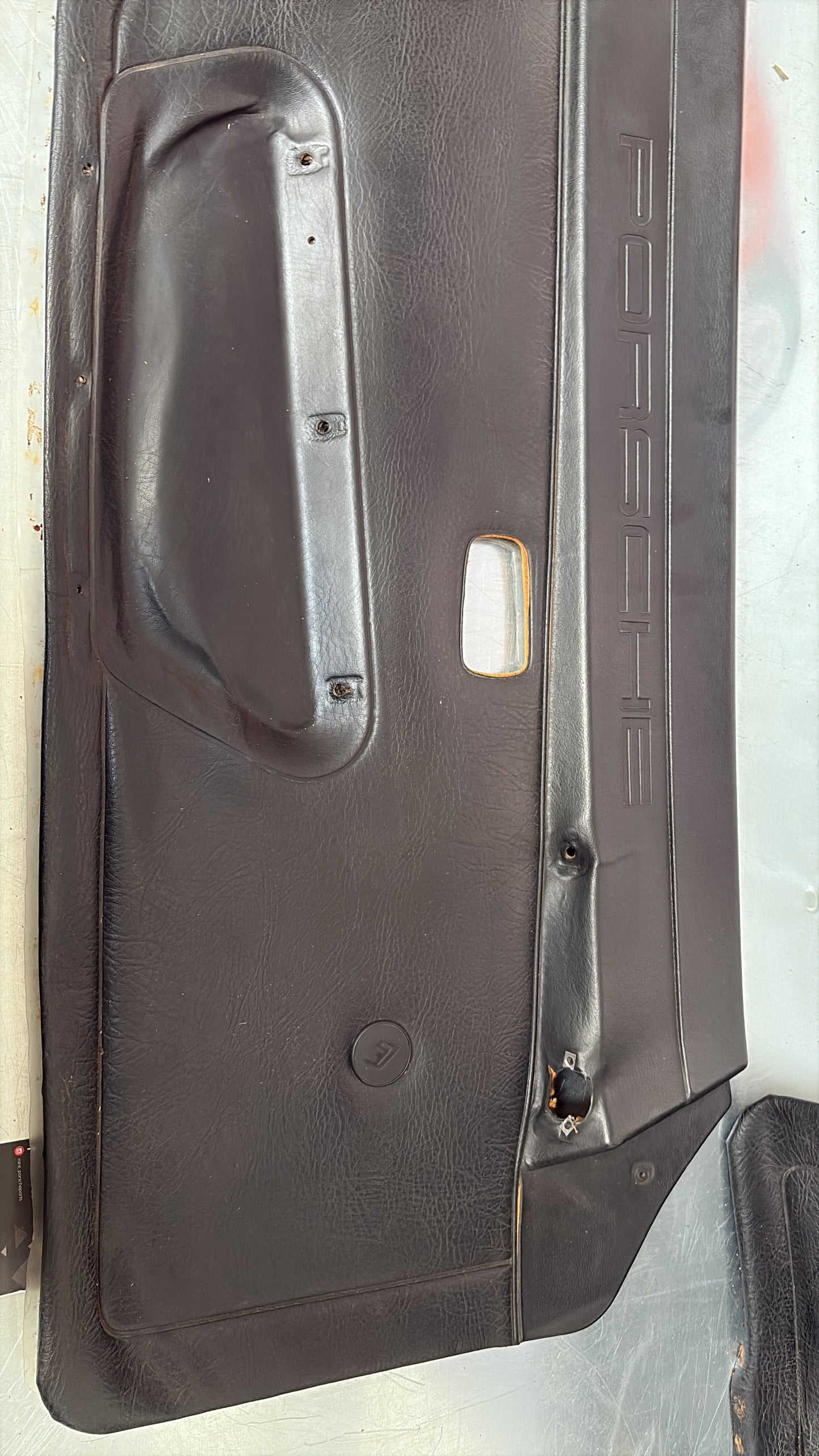 Porsche 924 / 944 Pair of early manual scripted door cards, used for spares or repair 477867012 / 477867011