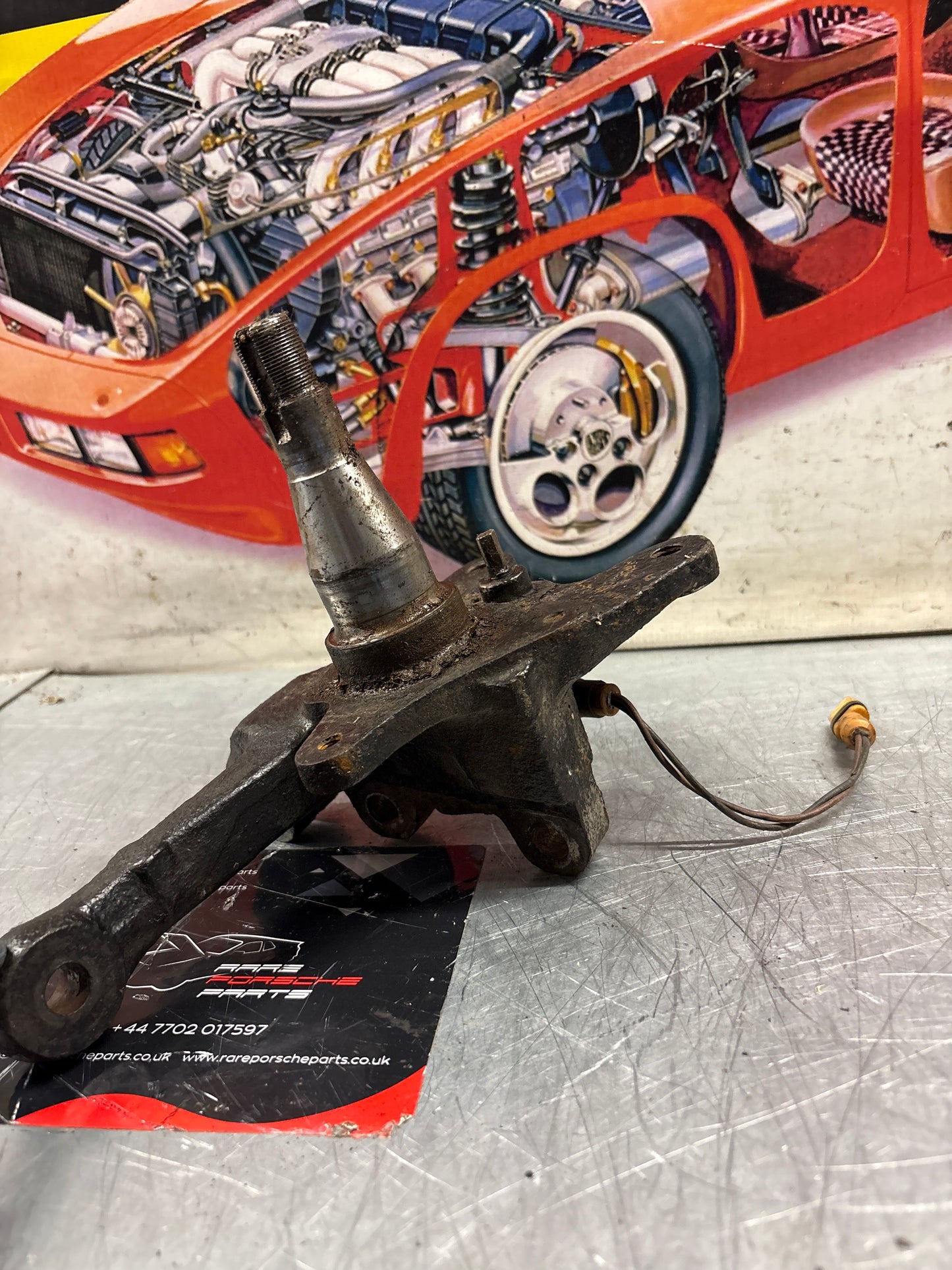 Porsche 944 S2 front right knuckle, spindle, 95134165606, used