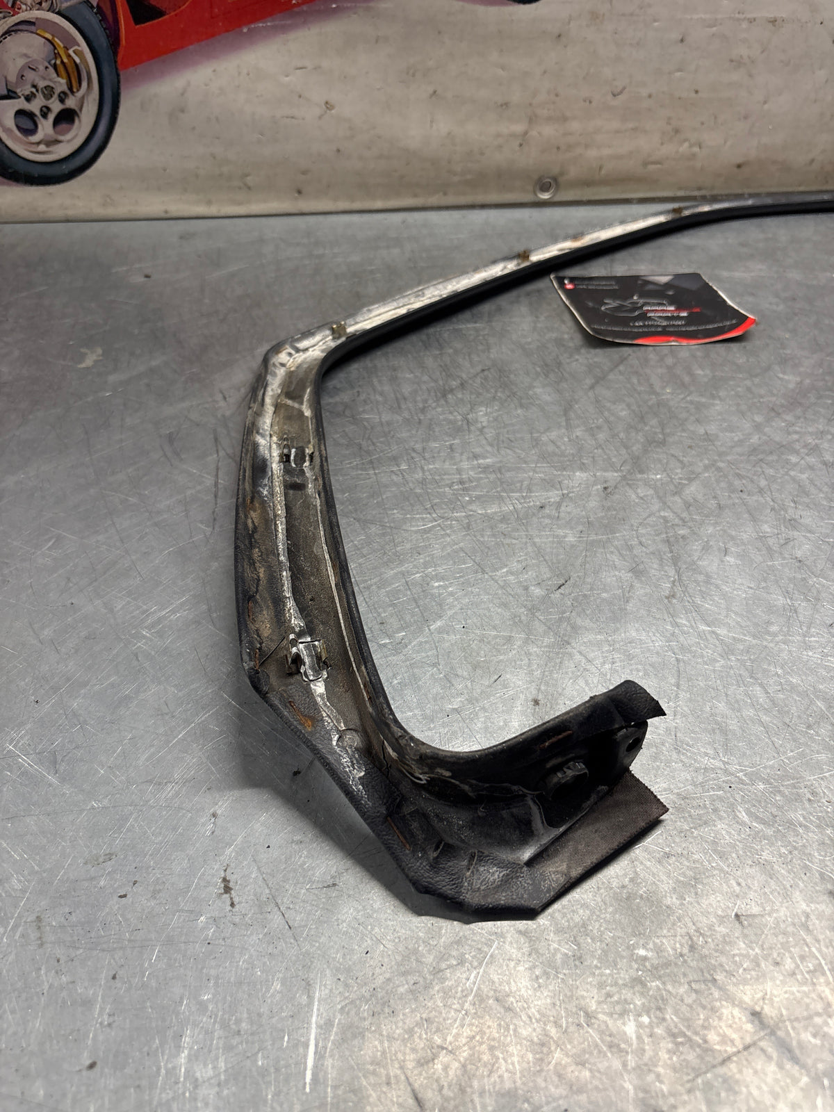 Porsche 928 right, off side door upper frame surround trim, marine blue 92855502602, used