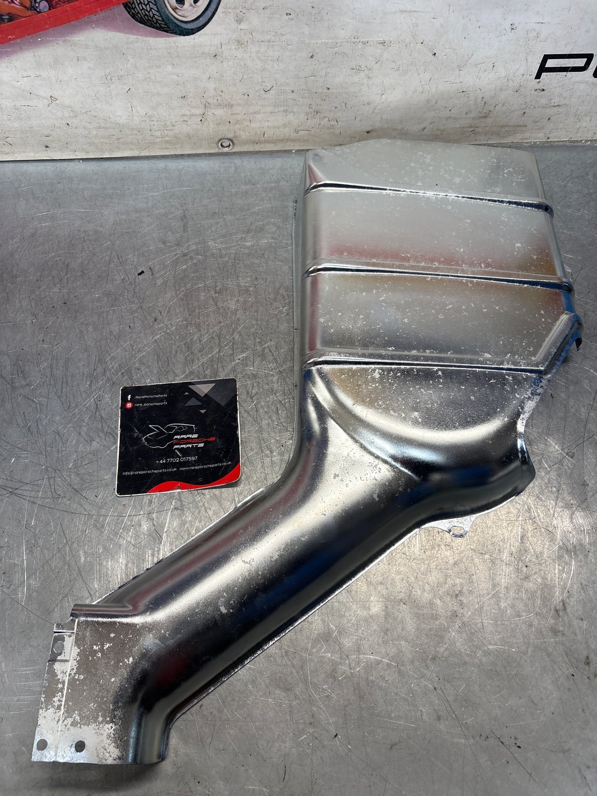 Porsche 928 S / S4 rear heat shield protection plate, refurbished 92850493204