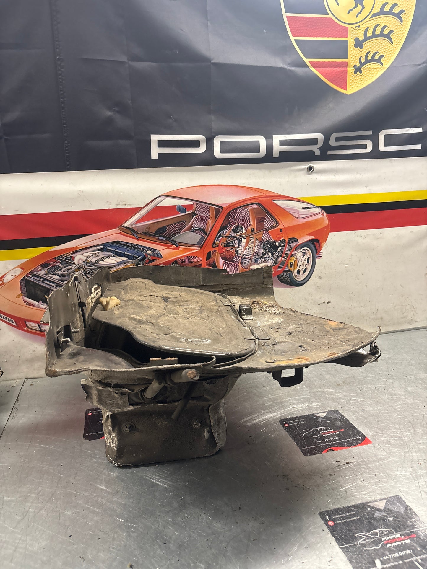 Porsche 928 Battery tray cut, 92850180502 used