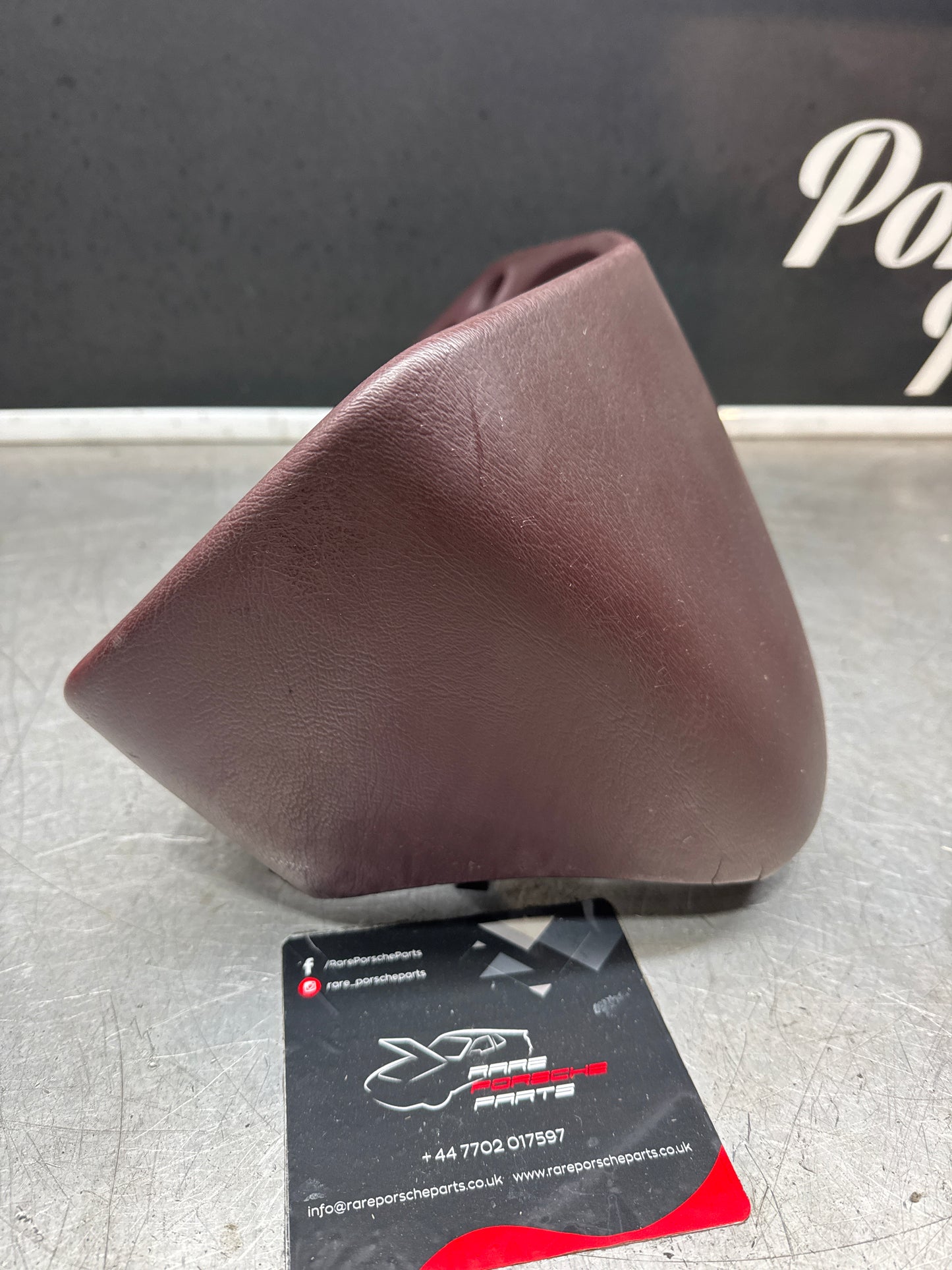Porsche 928 S4 speedometer cluster frame, burgundy, used 92855203104