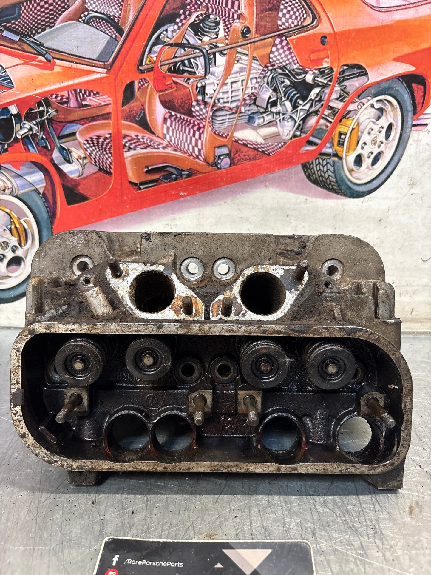 Porsche 914, cylinder head, right side, used 021101371Q