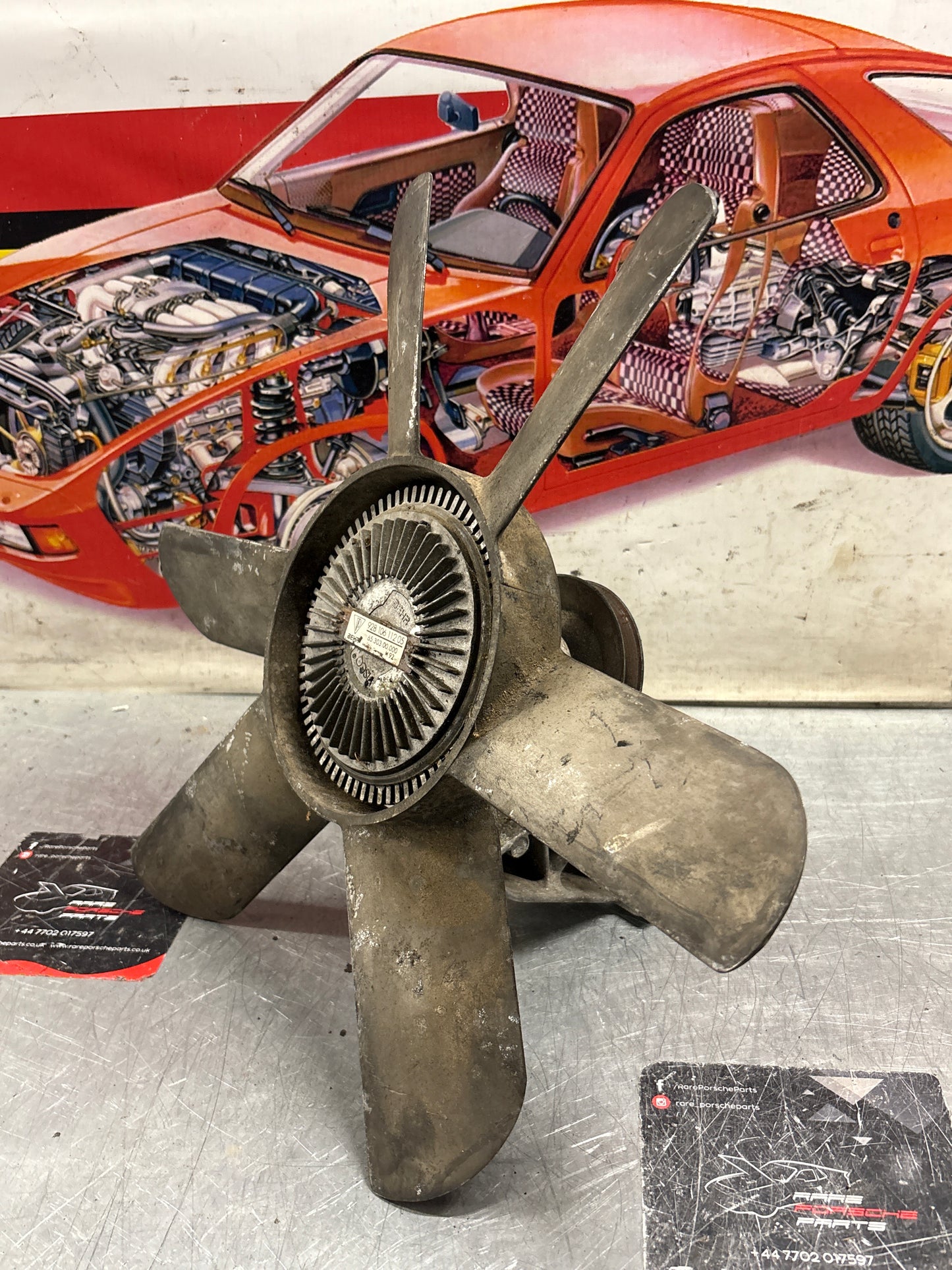 Porsche 928 Engine cooling viscous fan with bracket used 92810613701, 9281061101R