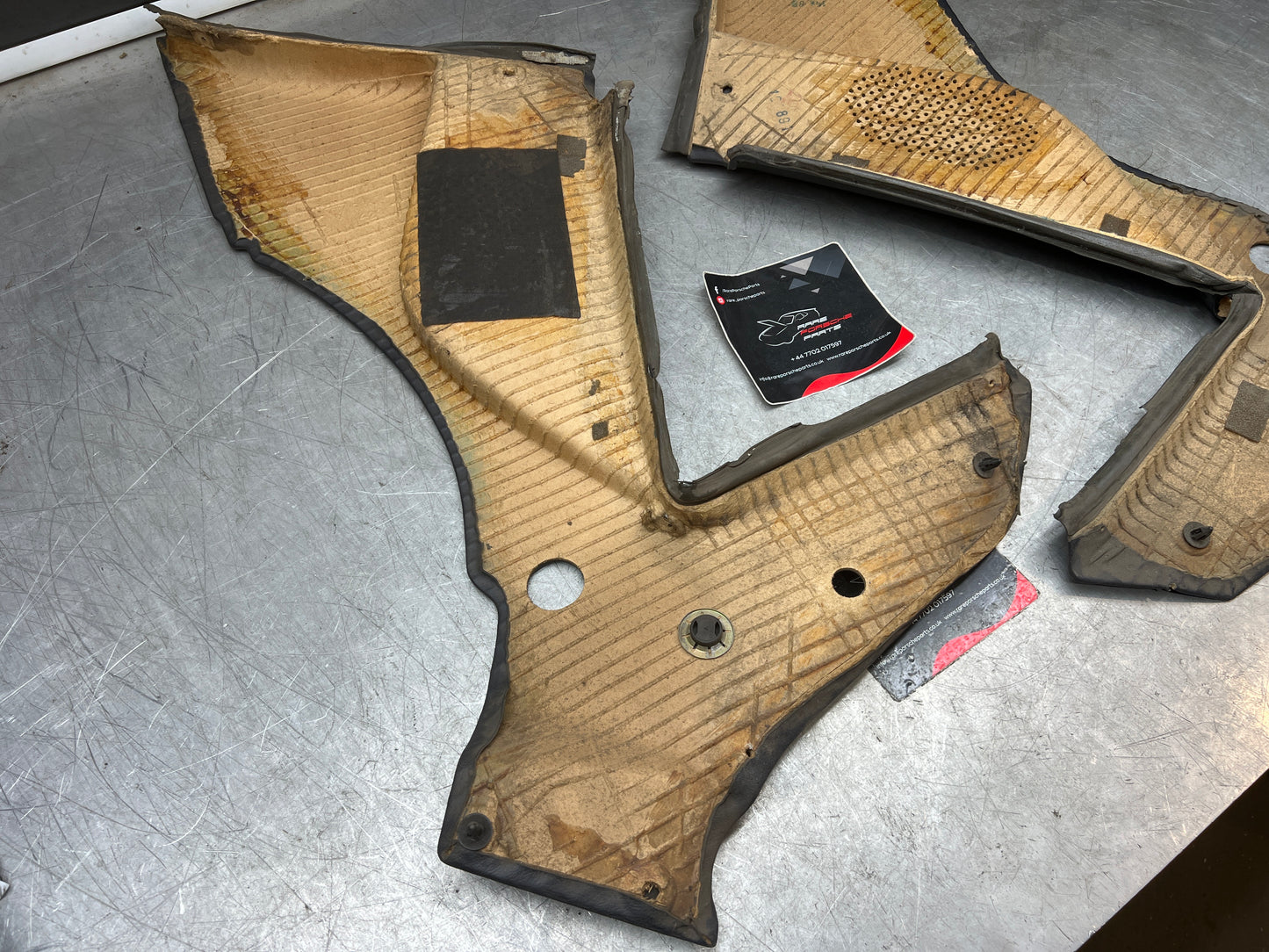 Porsche 944 blue rear interior C Post trims/cards. Quarter panel trim used really good condition 944555021 944555022