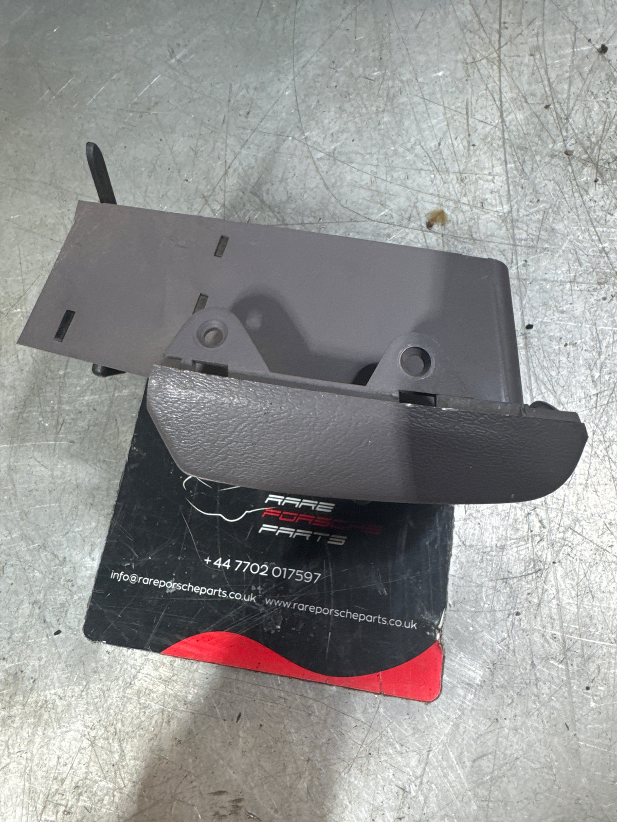 Porsche 944 grey right Interior dash air vent, black vents. 94457225100 used