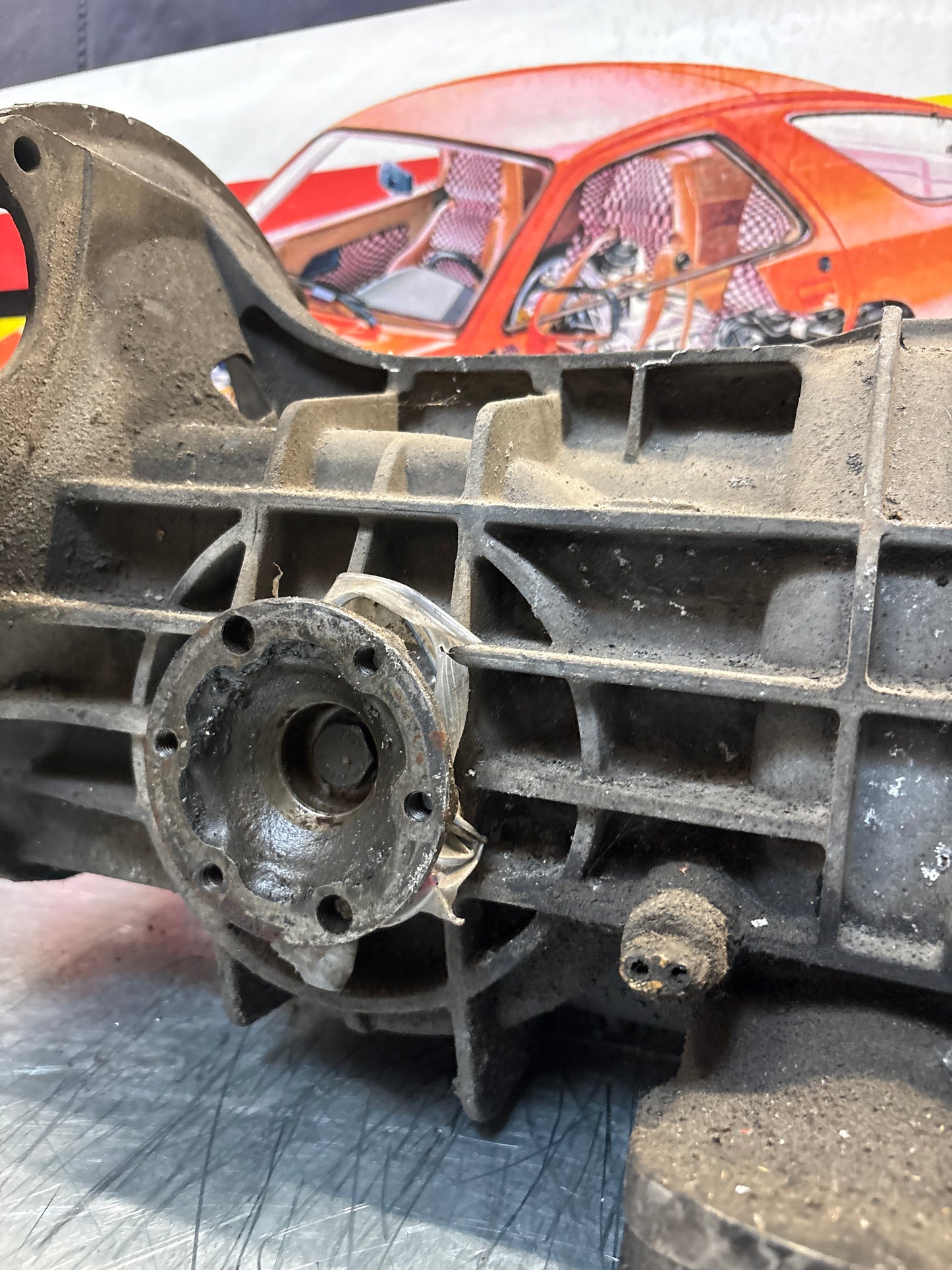 Porsche 914 transmission, used, for spares or repair unknown condition, code is not visible