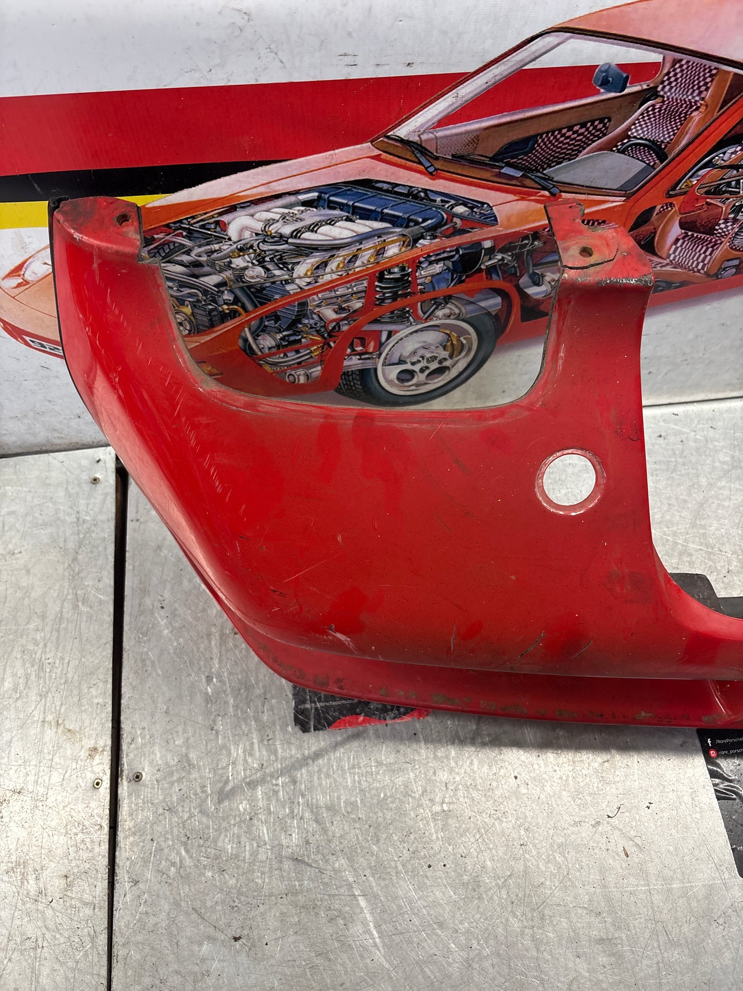 Porsche 928 front bumper cover panel, used 92850501306