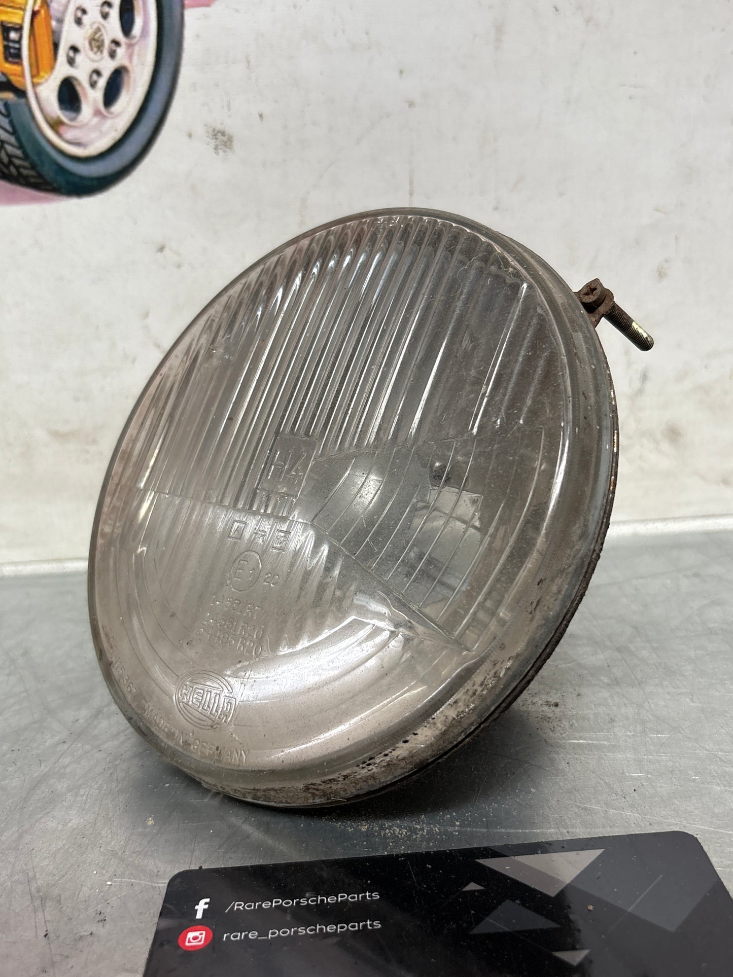 Porsche 924 944 Hella h4 headlight, LHD used 477941771 / 306115367