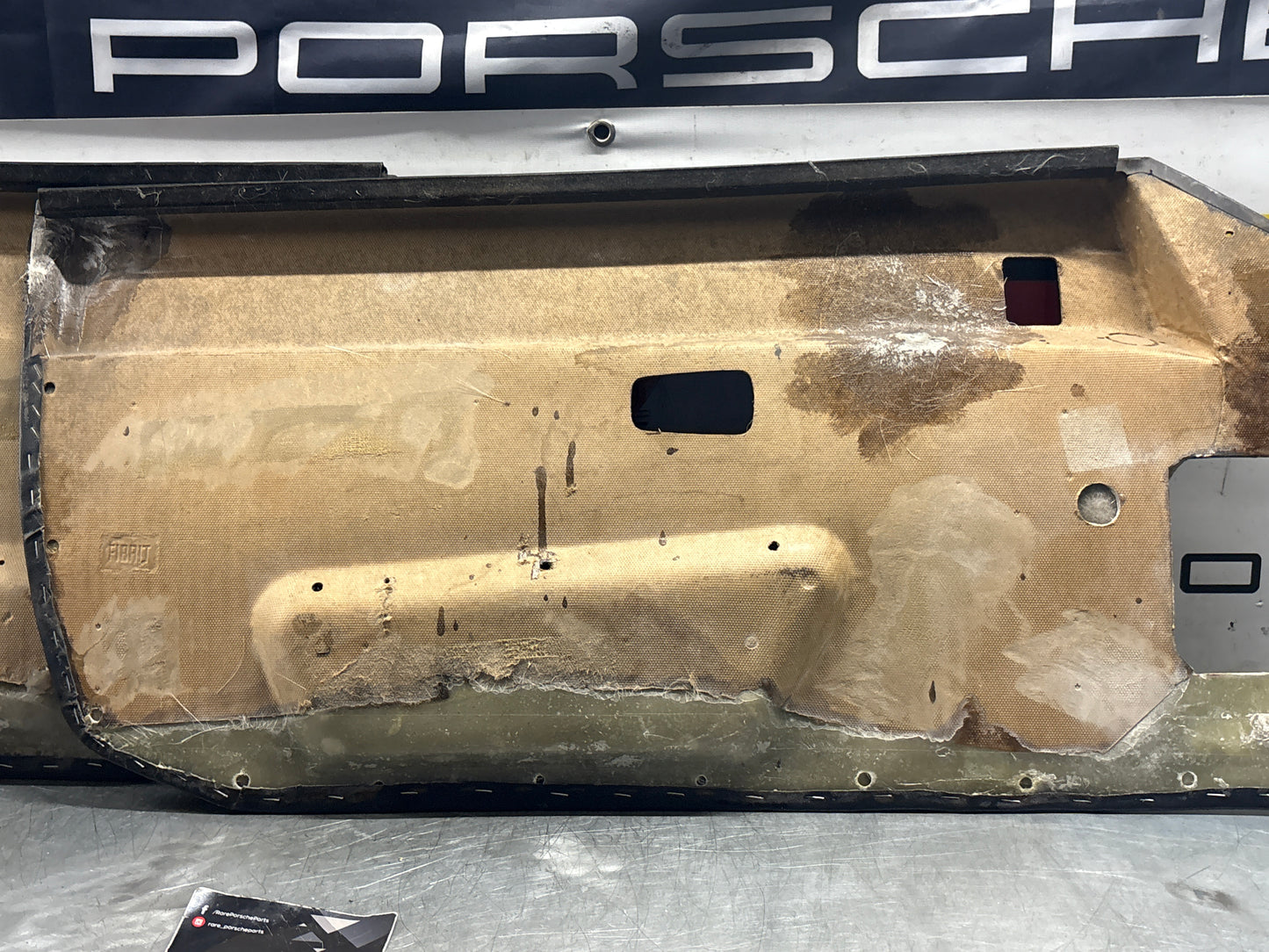 Porsche 924 / 944 Pair of early electric door cards, LHD 477867012 / 477867011