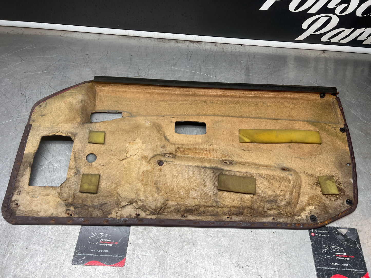 Porsche 944 left burgundy  door card for late cars from 85.5 944555017