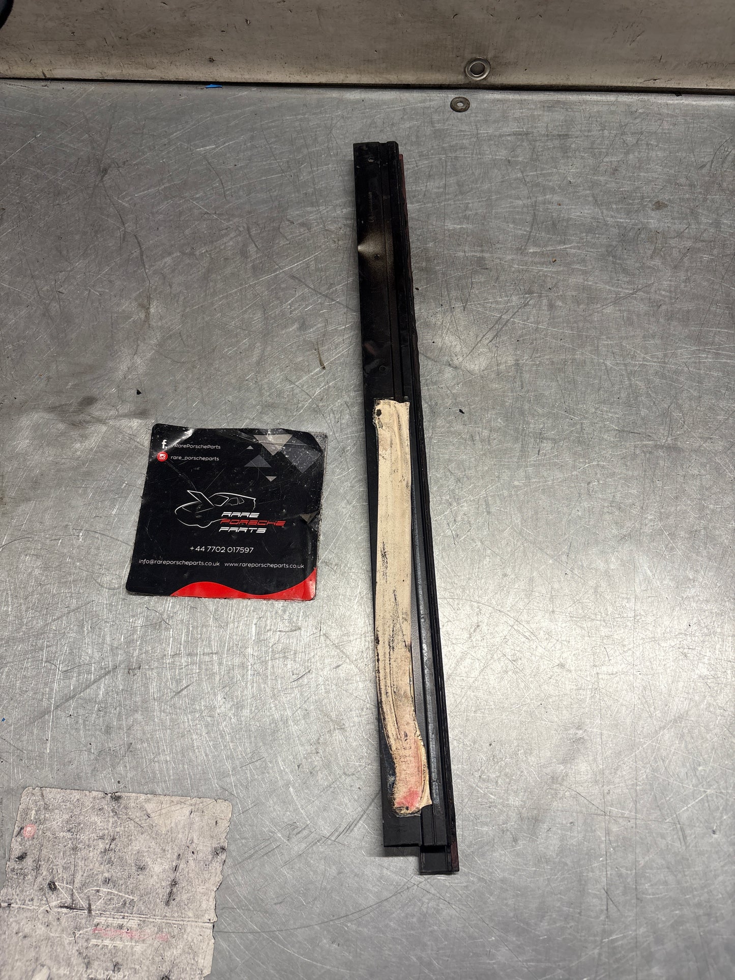 Porsche 928 left sunroof guide rail, used 92856401541