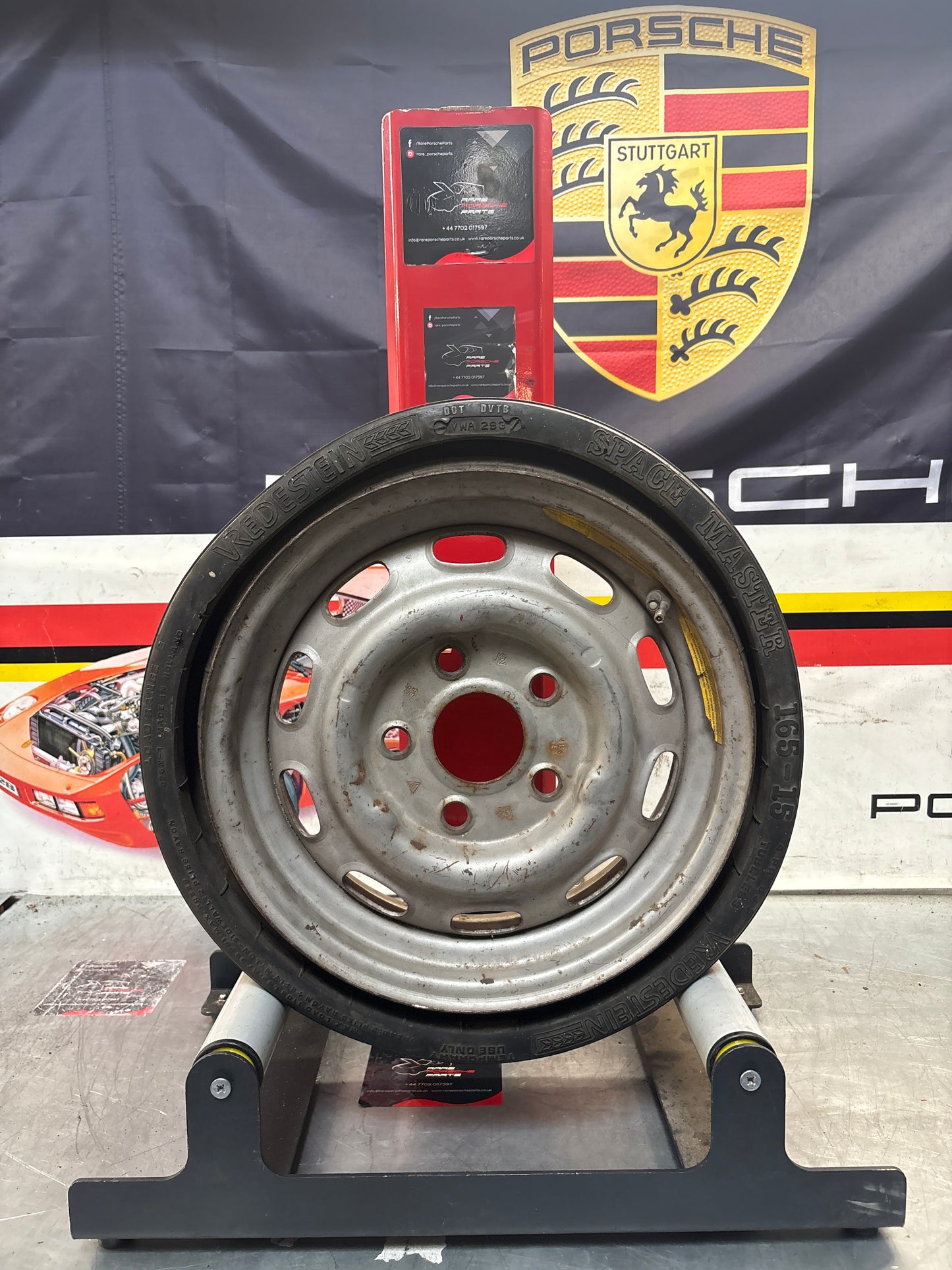 Porsche 911 944 924s spare wheel in steel with tyre, used