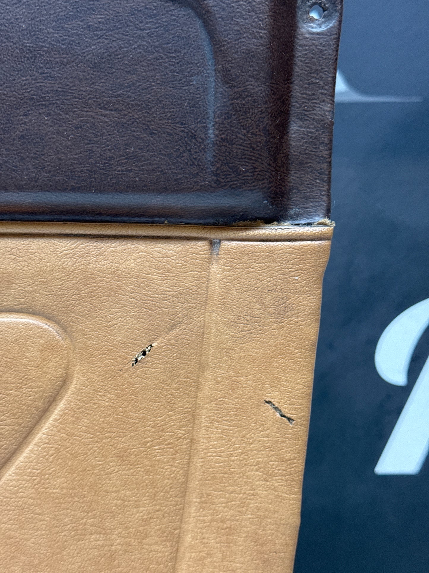 Porsche 924 / early 944 Brown and Caramel Used Door Cards, Pair. Fibreglass repaired 478867011