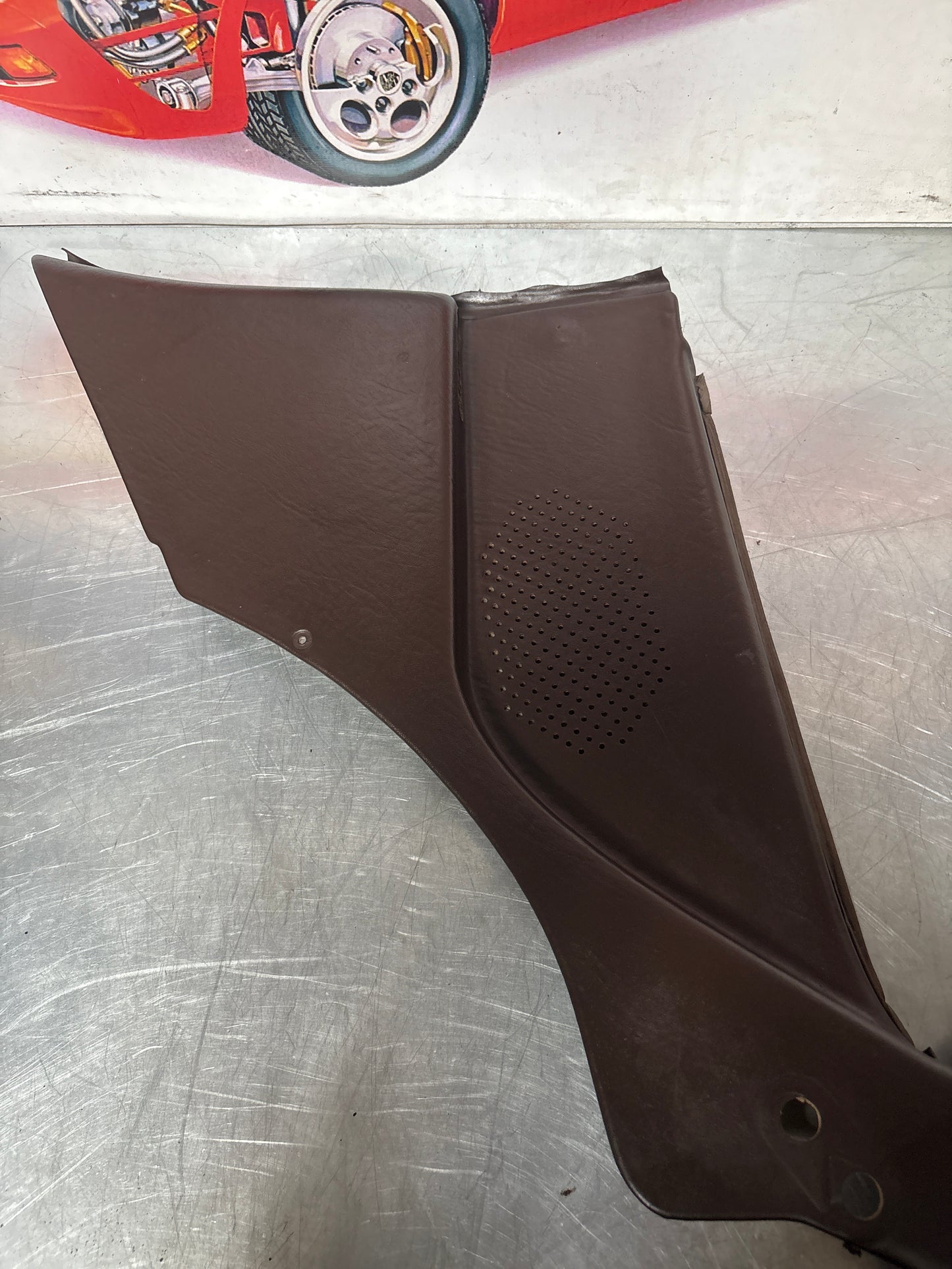 Porsche 944 924 brown rear interior C Post trims/cards. Quarter panel trim used 94455502101 94455502201