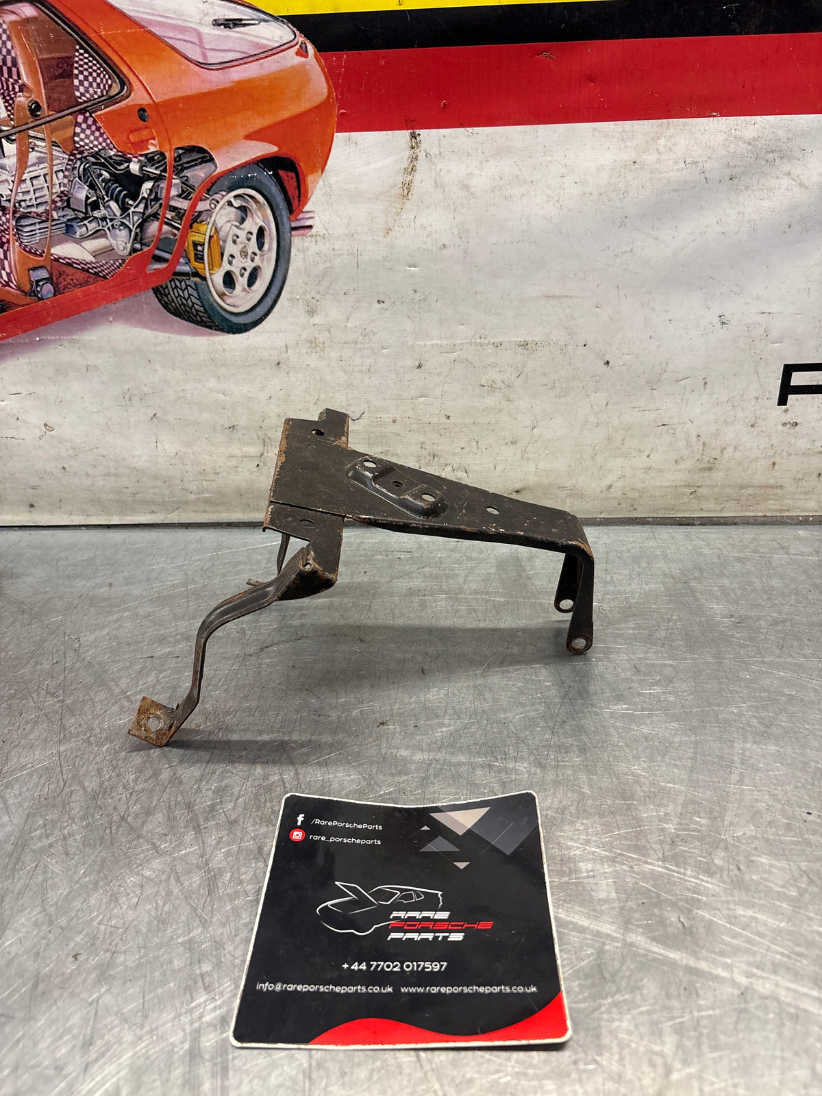 Porsche 914 air cleaner mounting bracket, used 022129541A