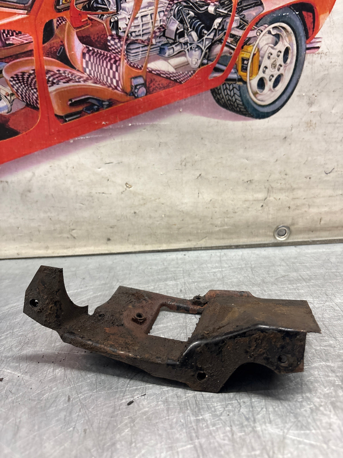 Porsche 914 air duct plate, used 022119362A