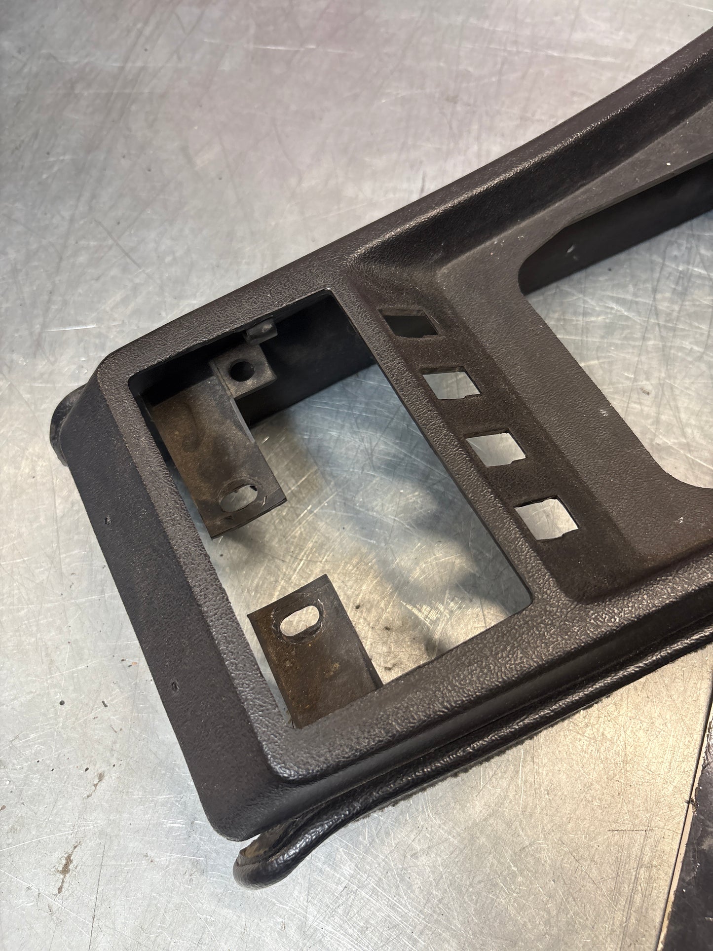 Porsche 924 centre console black, no switch holes 477857951  used