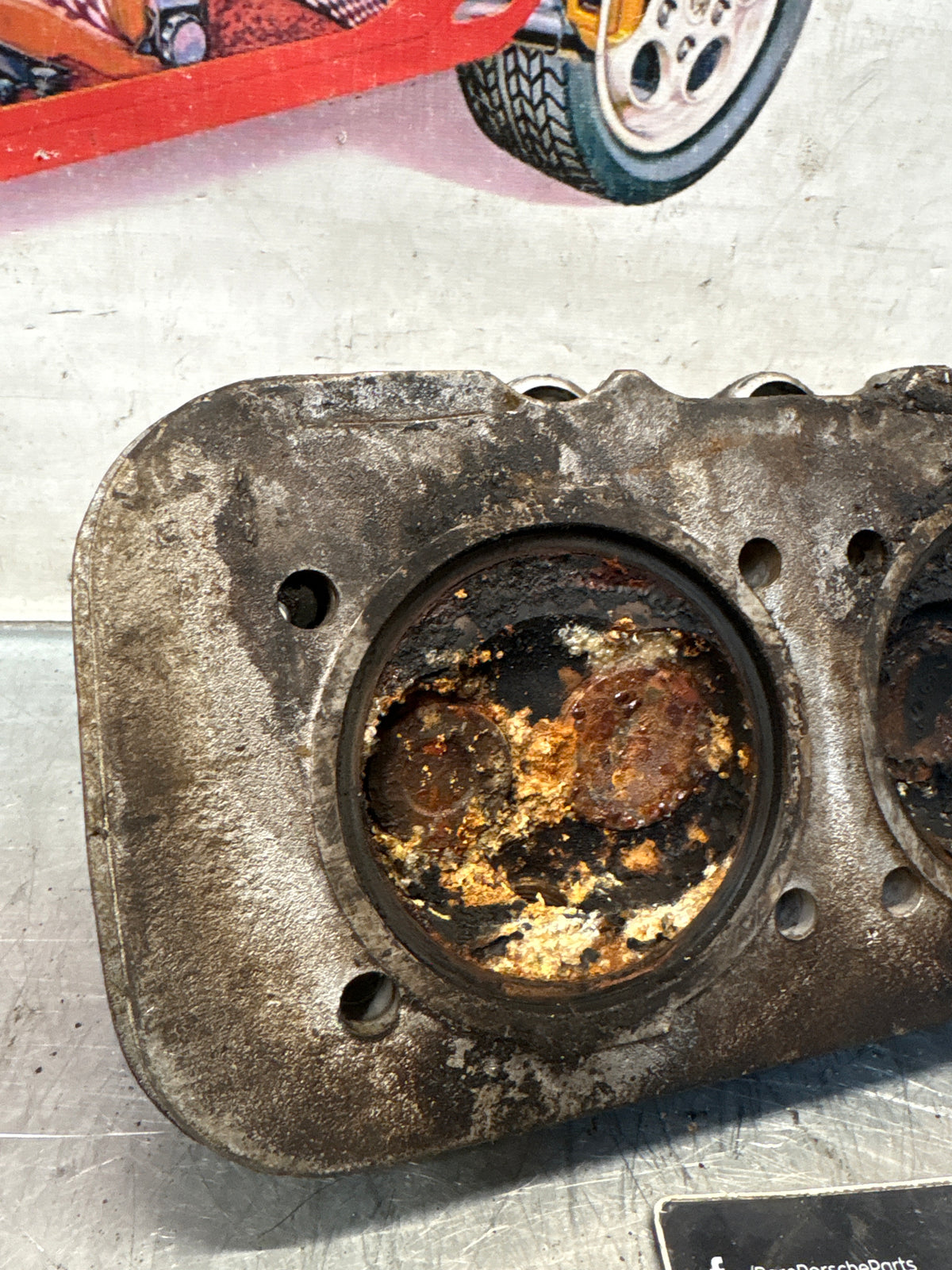 Porsche 914, cylinder head, right side, used 021101371Q