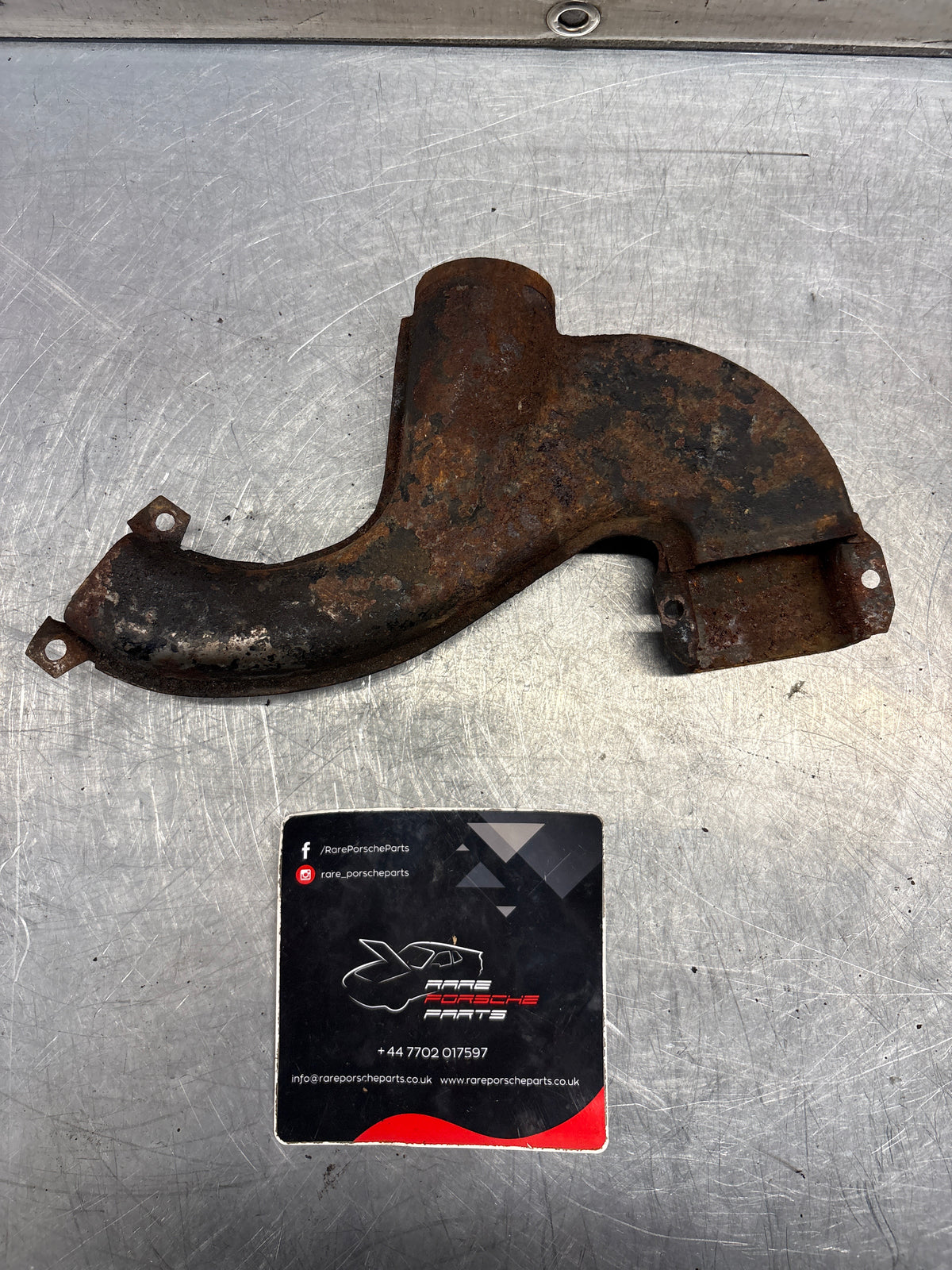 Porsche 914 left side heat duct, used 022256501A