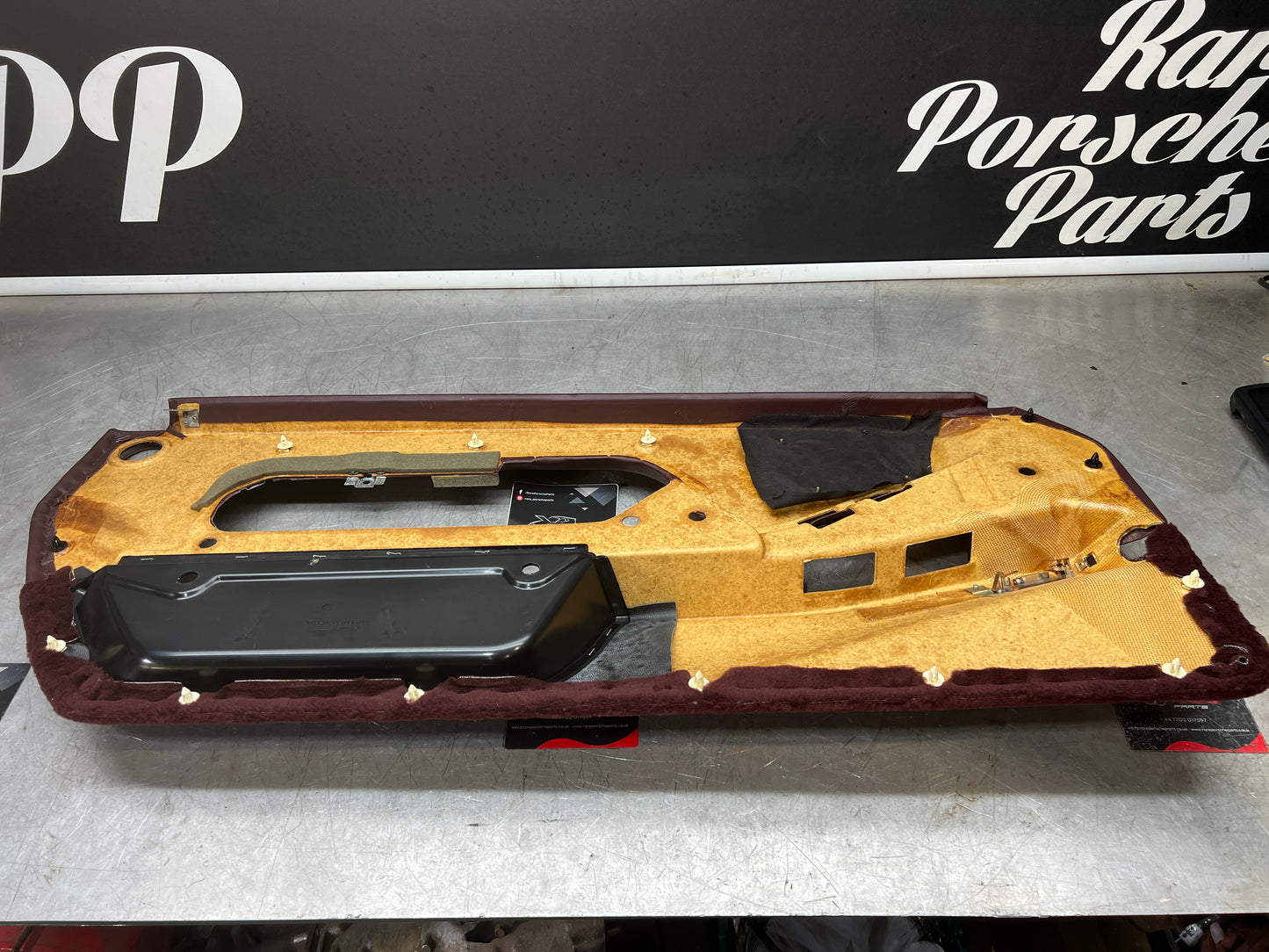 Porsche 928 Right side door card, burgundy, 92855522600 NOS