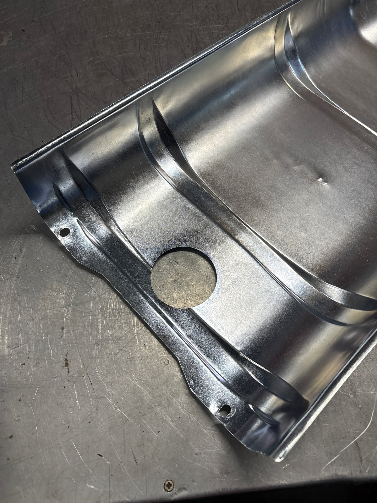 Porsche 928 heat protection plate, later type 92850449101, refurbished